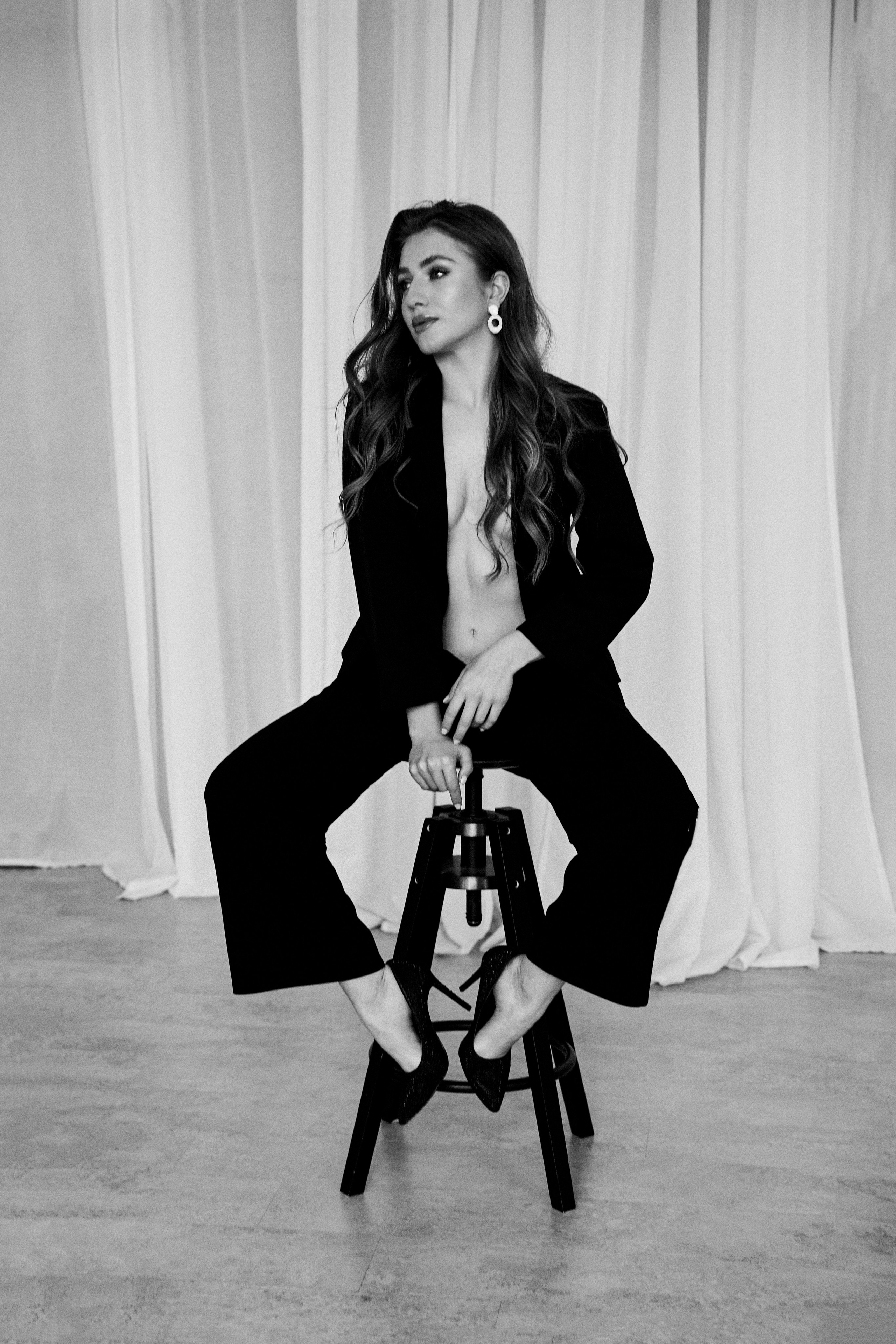 Анна. Черно-белый портрет. Фотограф в Барселоне Жанна Захарченко