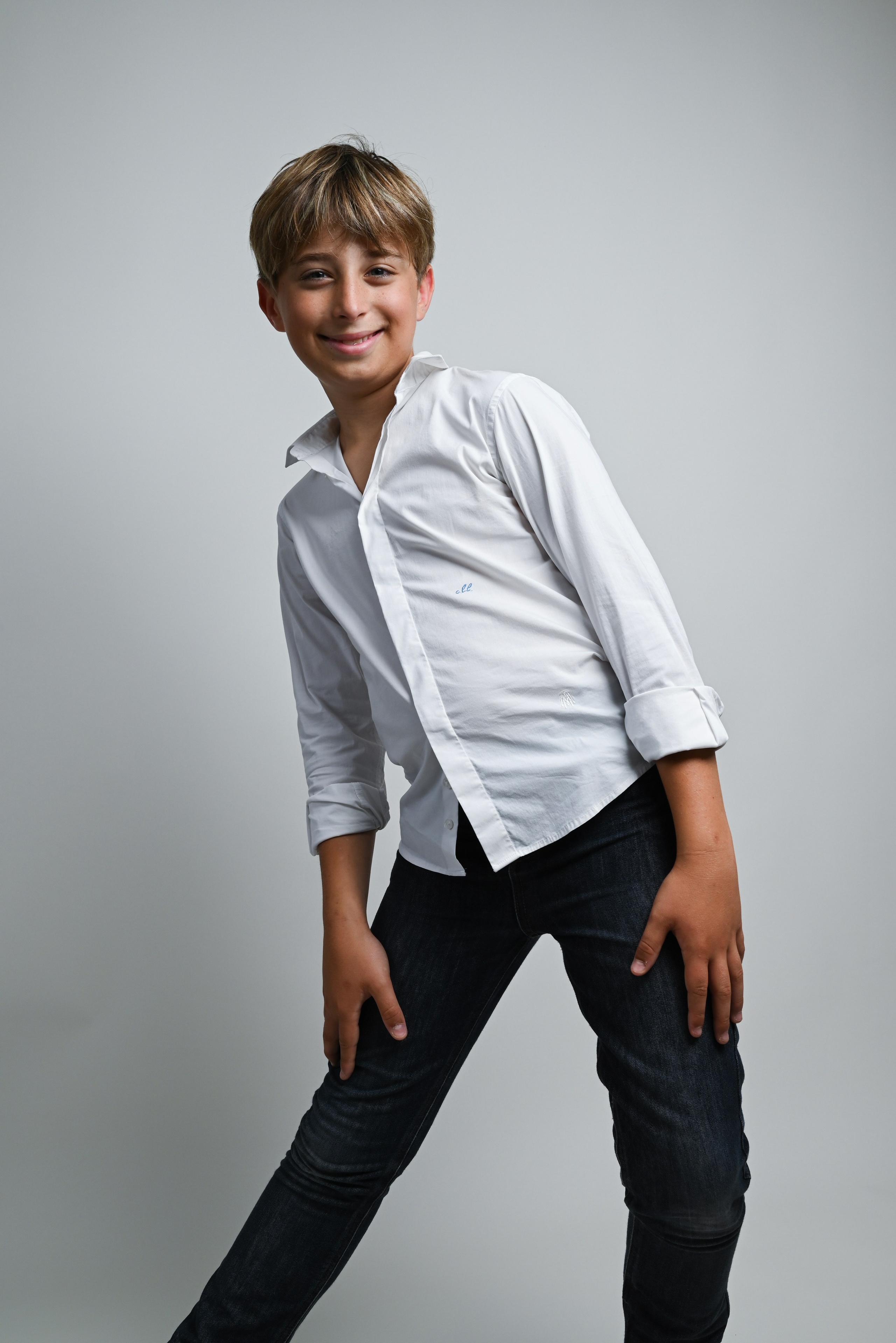 Photo Shooting in studio mother with son