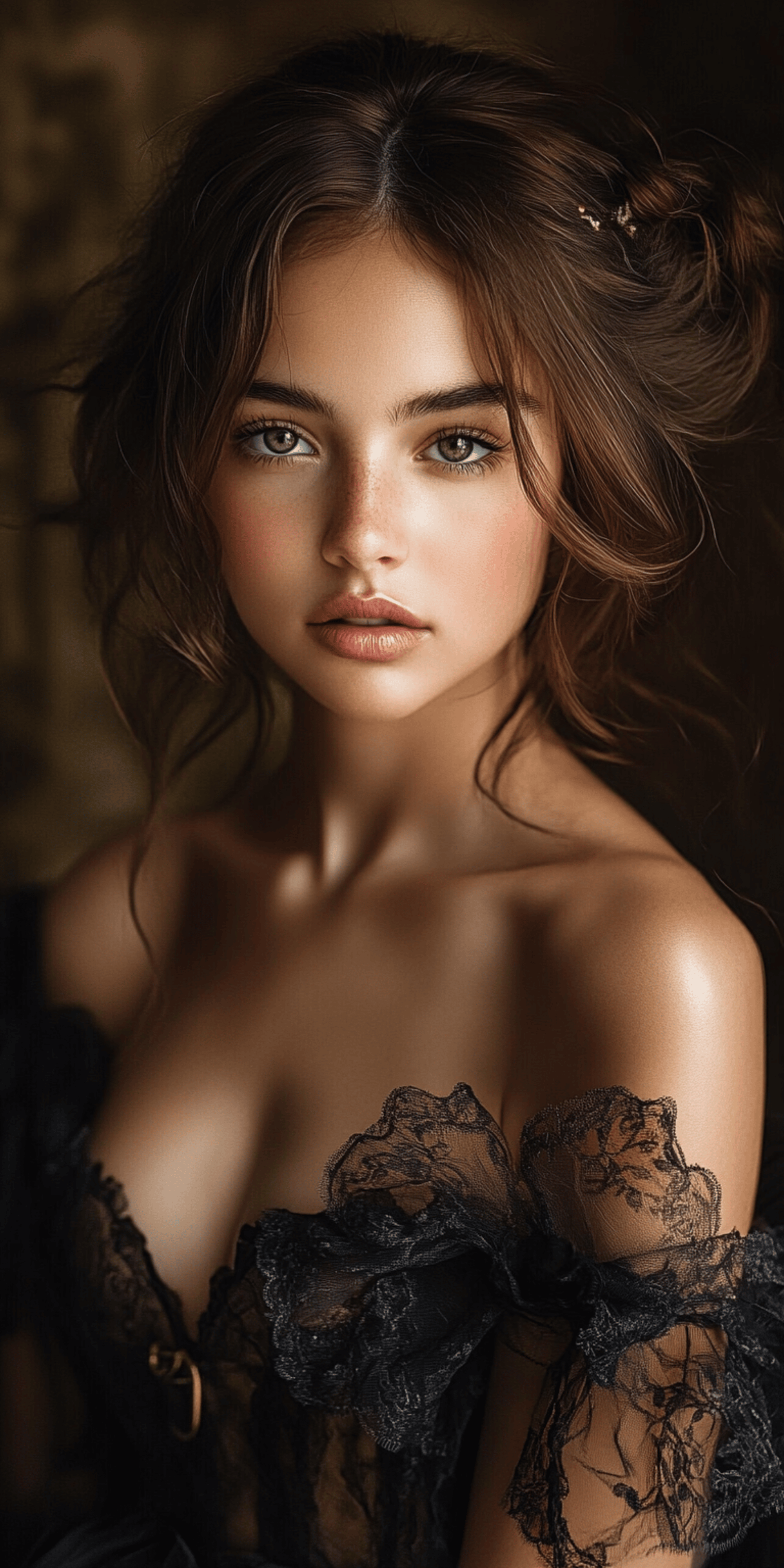 Seated Poise in Vintage Elegance