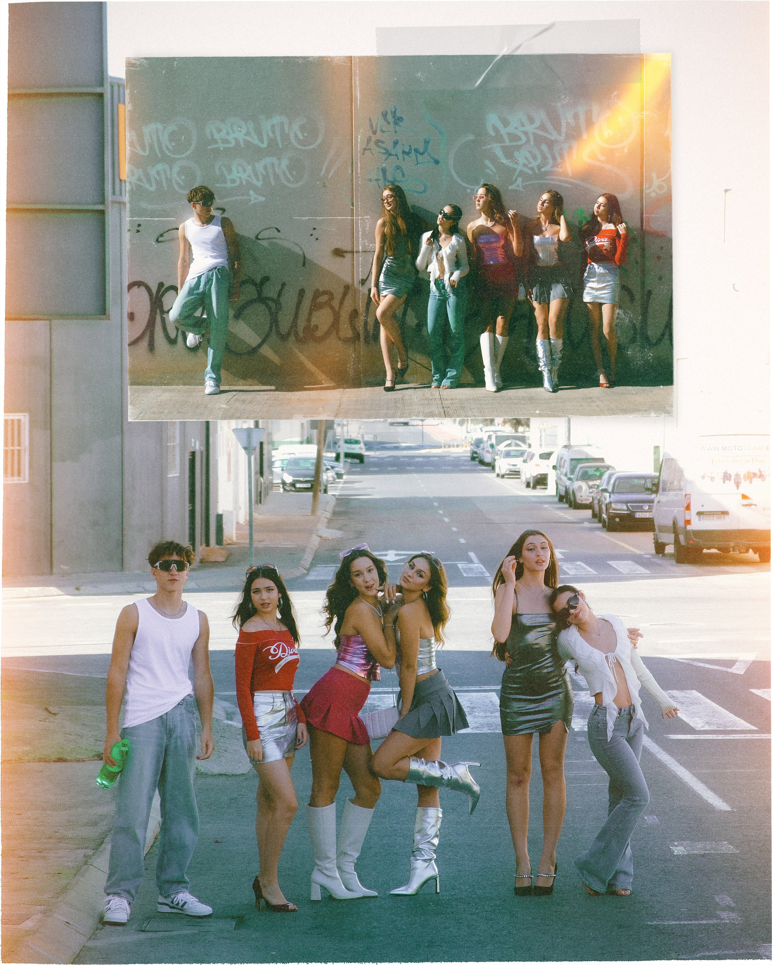 Фотограф в Гуардамаре: Стритстайл фотосессия подростков в стиле 2000-х
