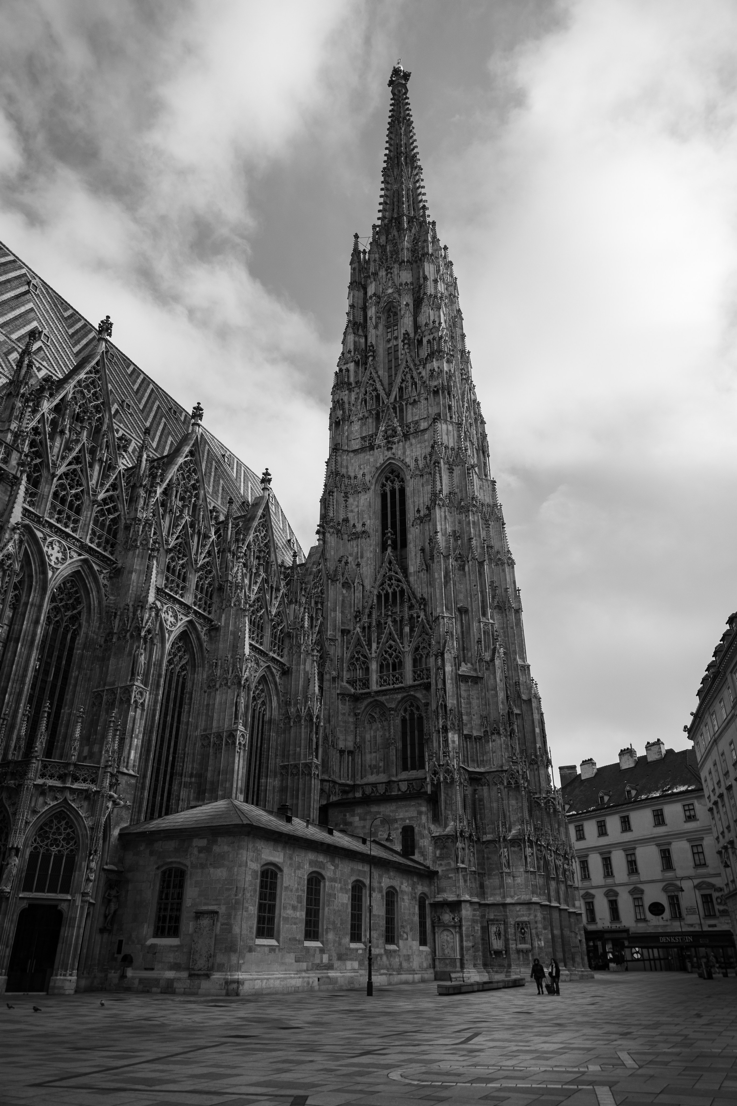 black and white photography Vienna street urban contrast light shadow