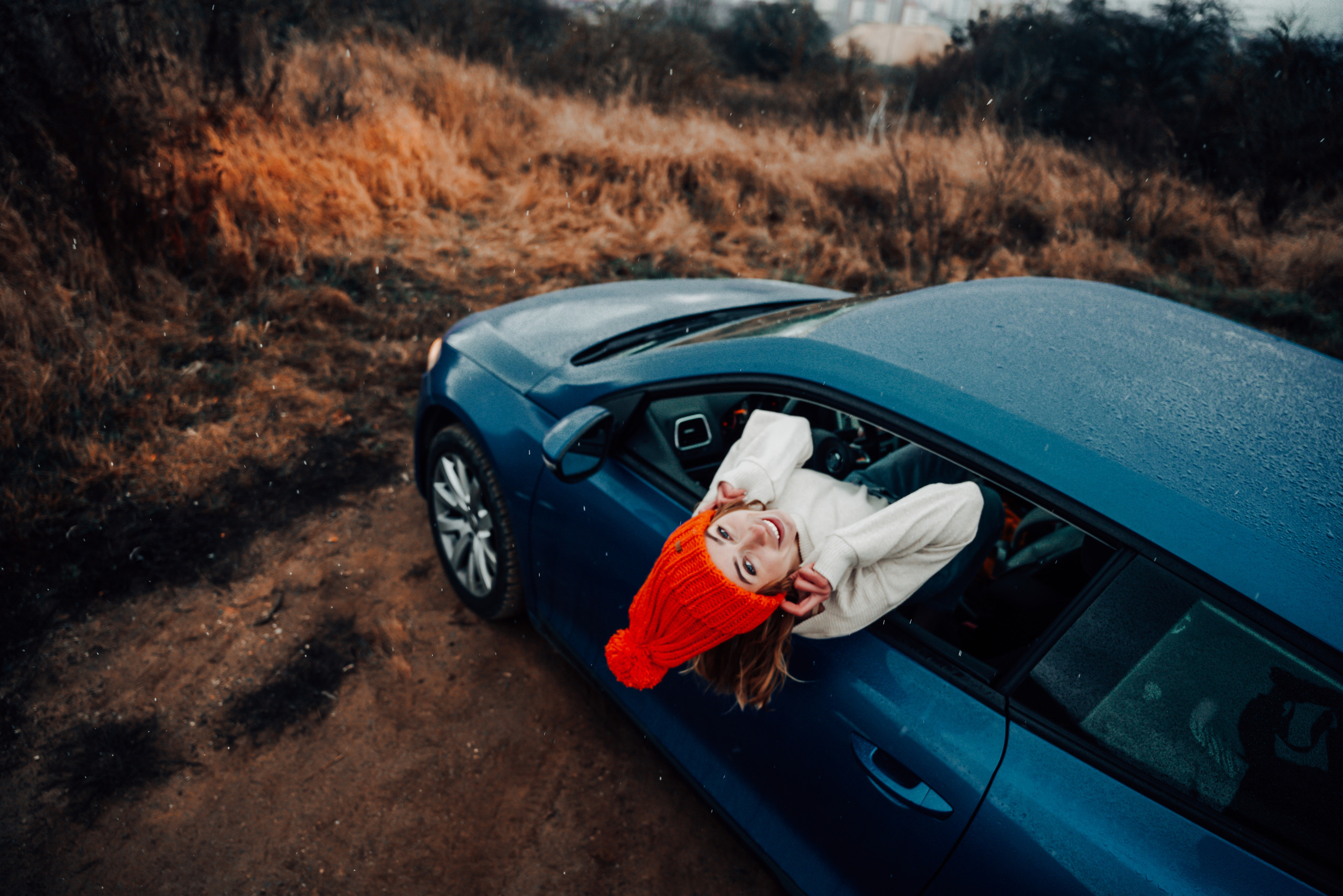 Helga Car Christmas photoshoot. Rodinna fotografka Plzen Anita Dergachova