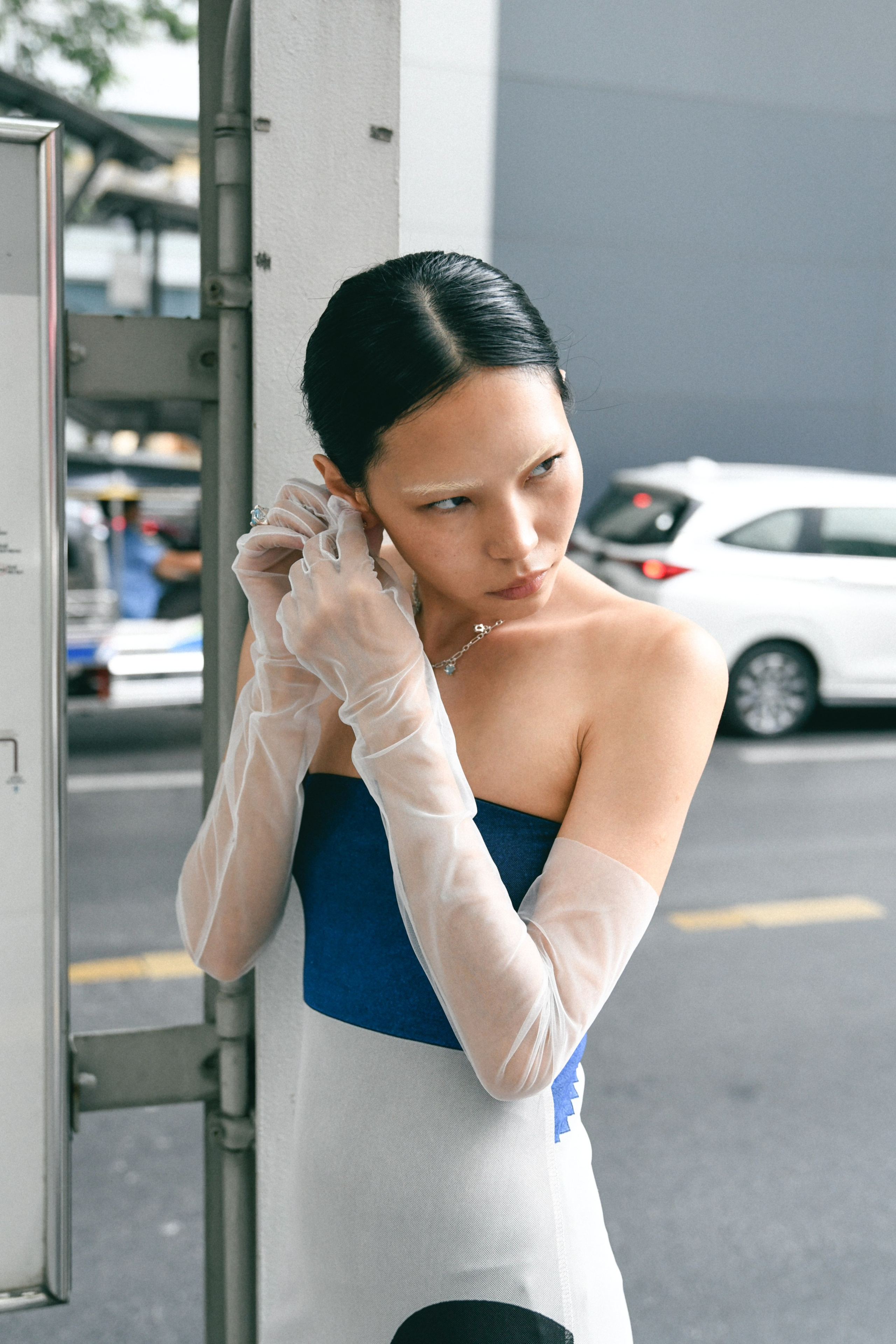 Street for Wiktoria Tao jewelry. Stylist