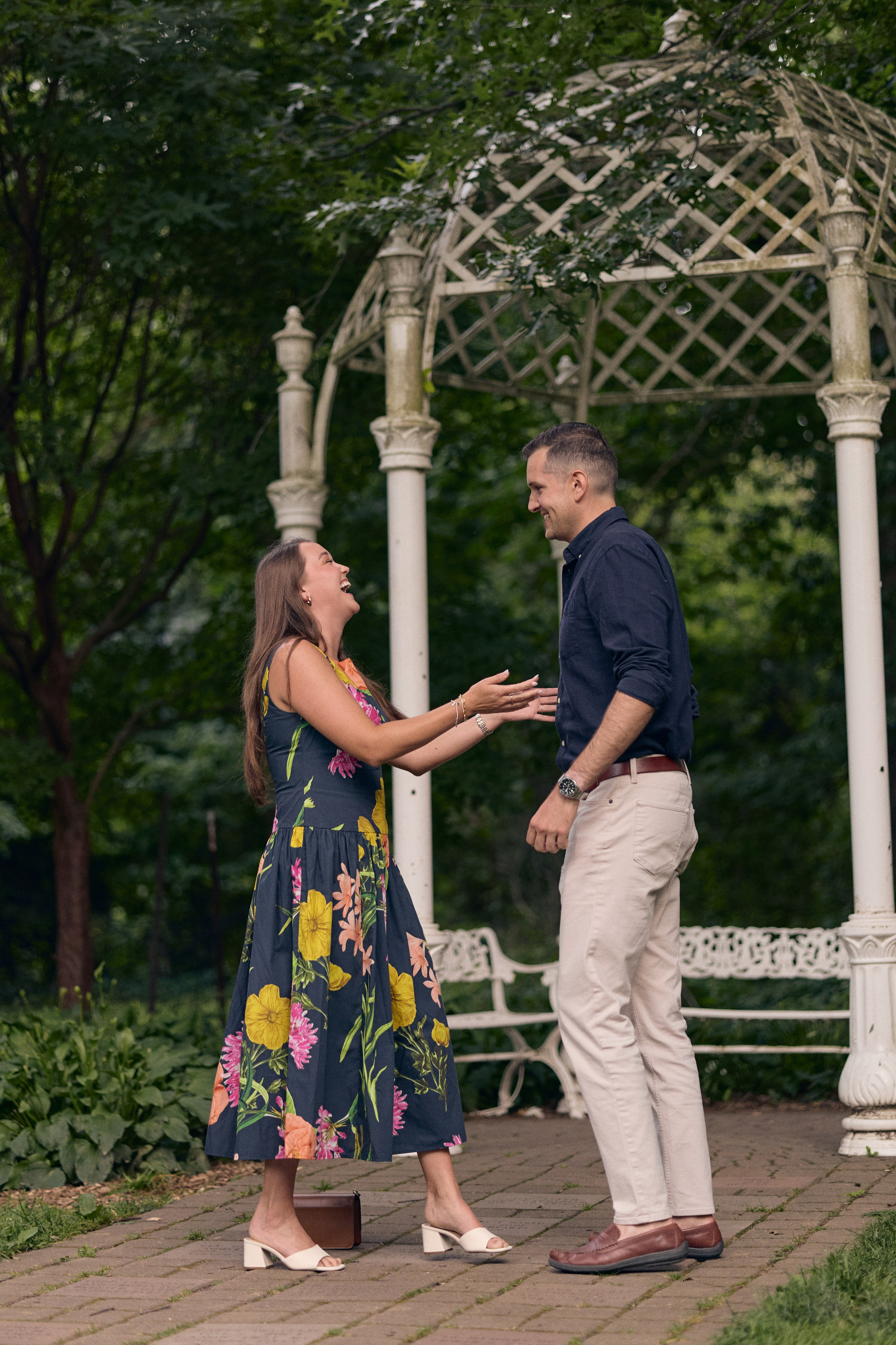 Romantic Park of Roses Proposal | Columbus Ohio Photographer