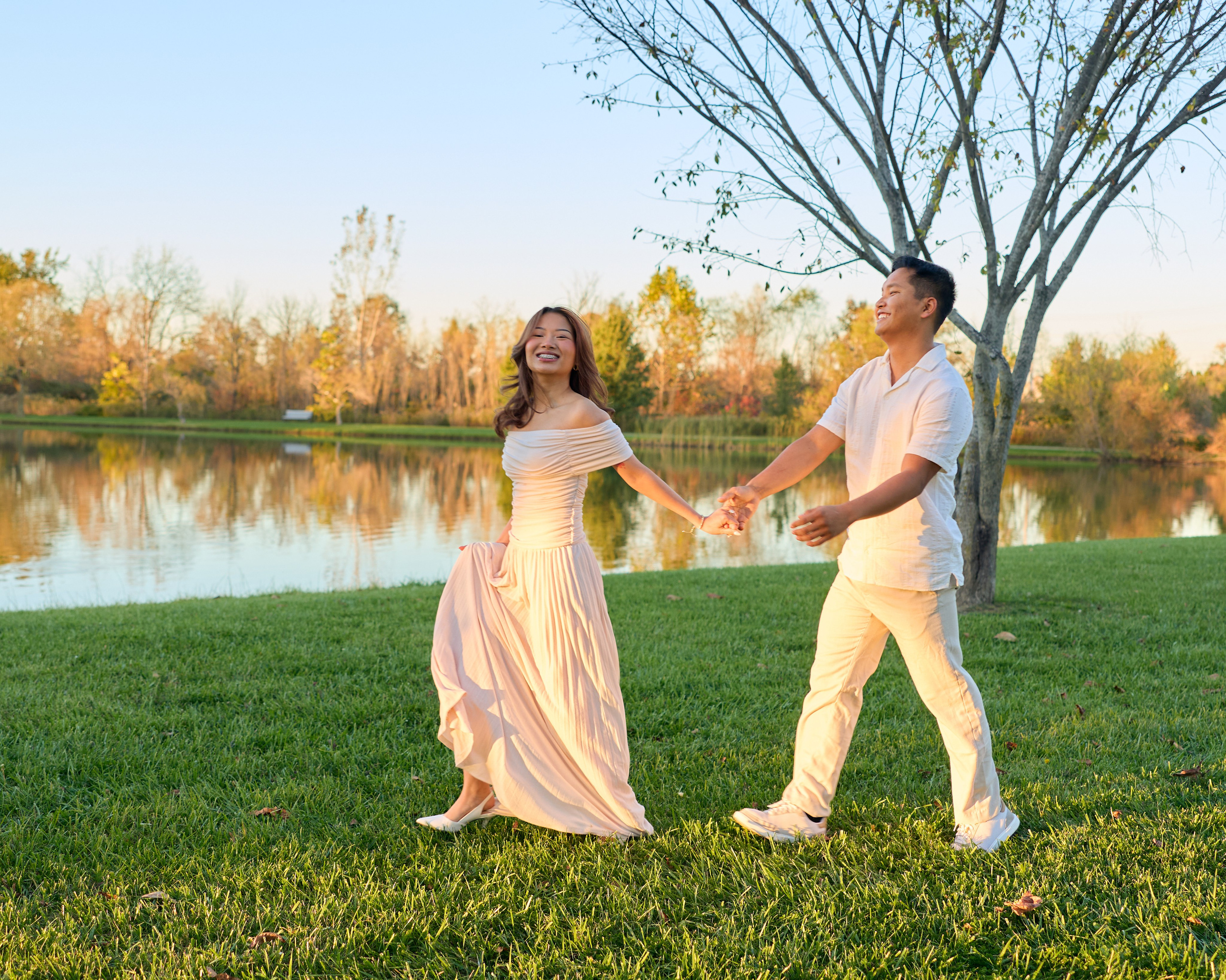 Hilliard Ohio Proposal Photographer | Sunset Lake Proposal