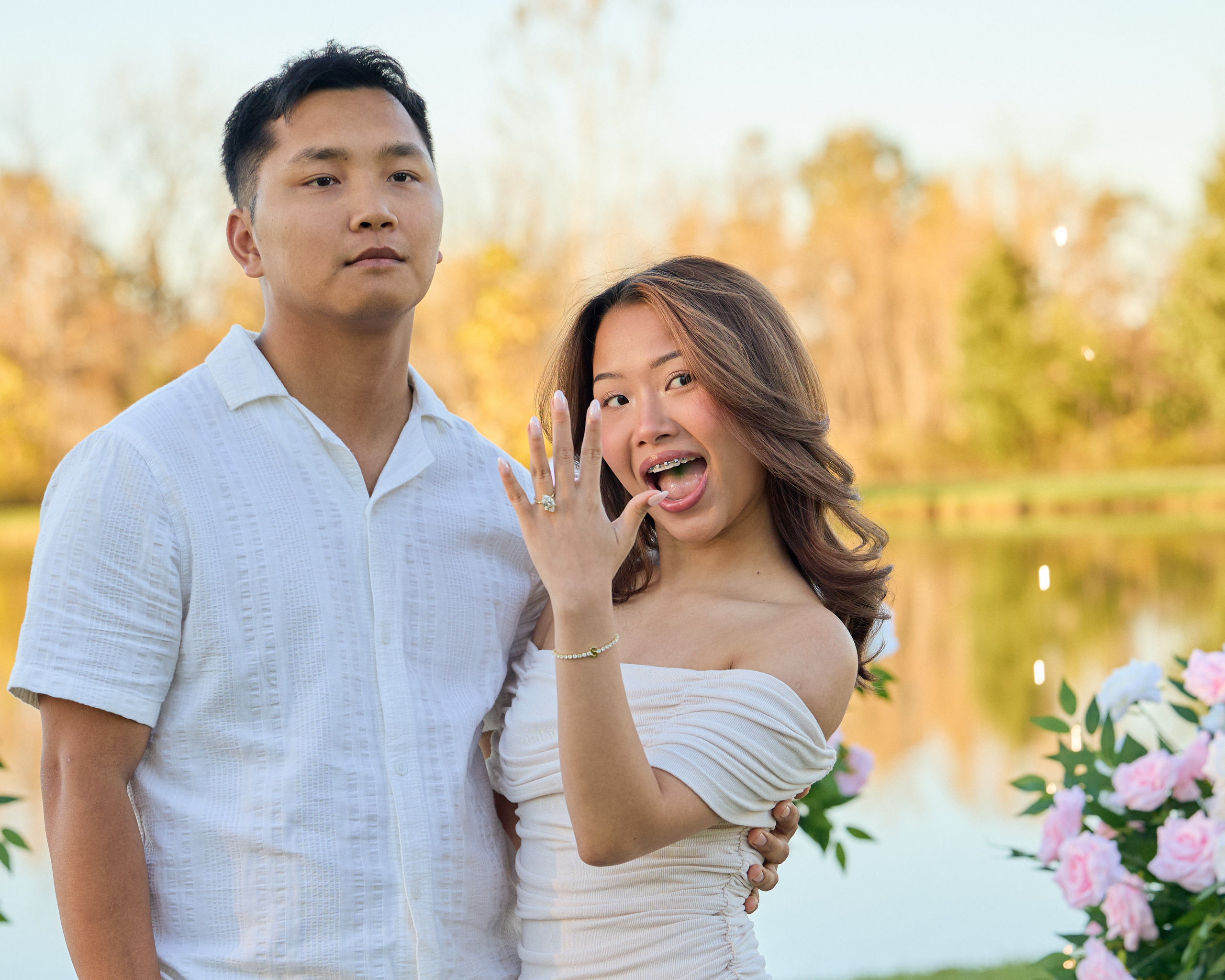 Hilliard Ohio Proposal Photographer | Sunset Lake Proposal