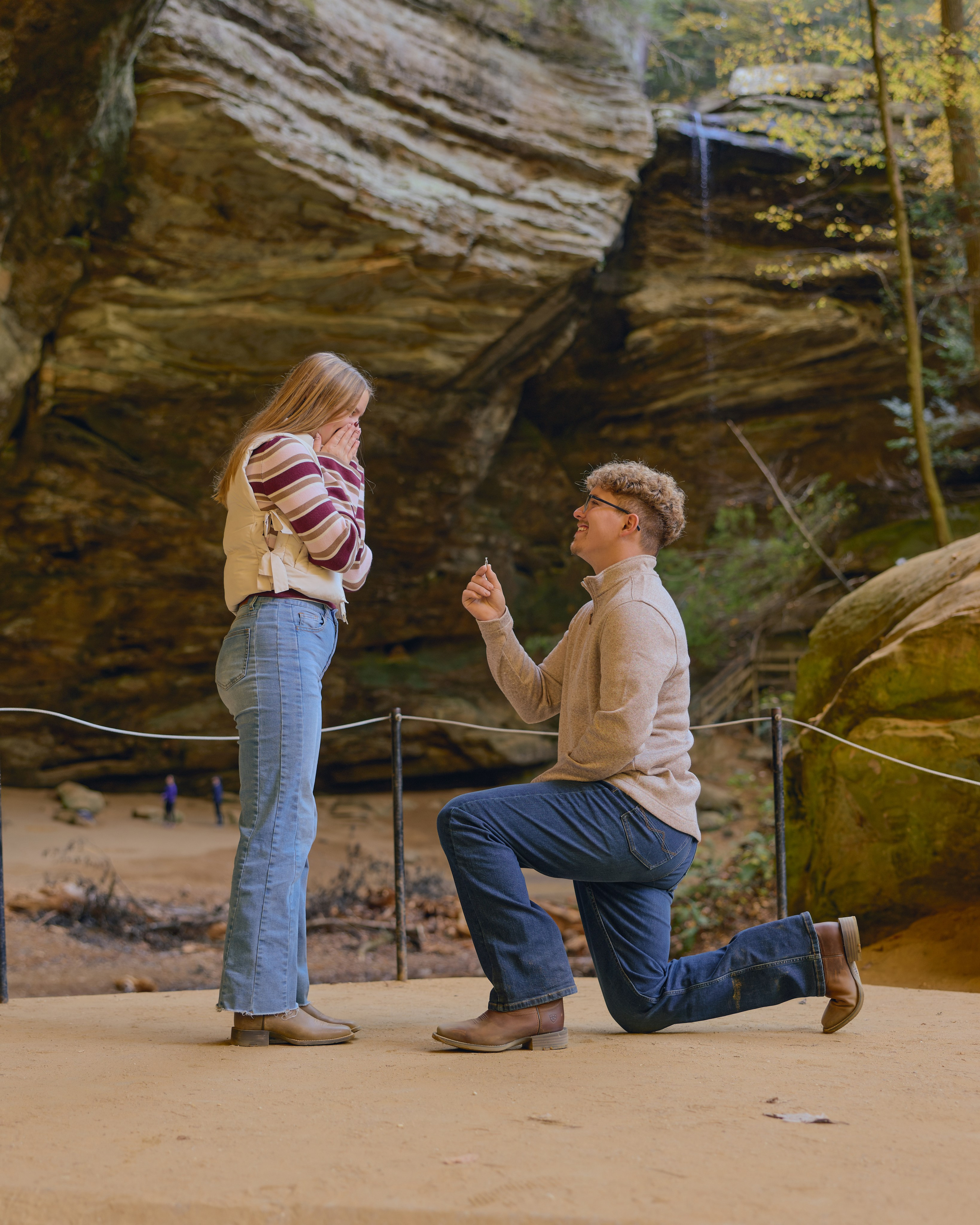 Ash Cave Proposal | Hocking Hills Ohio Proposal Photographer