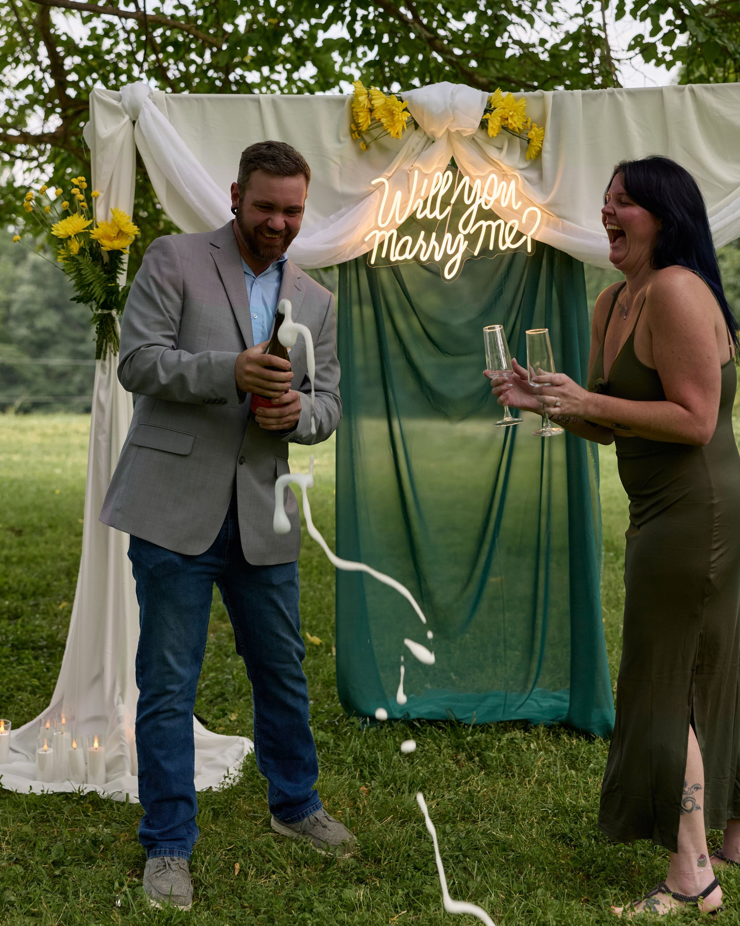 Hocking Hills Proposal Photographer | Romantic Ohio Proposal