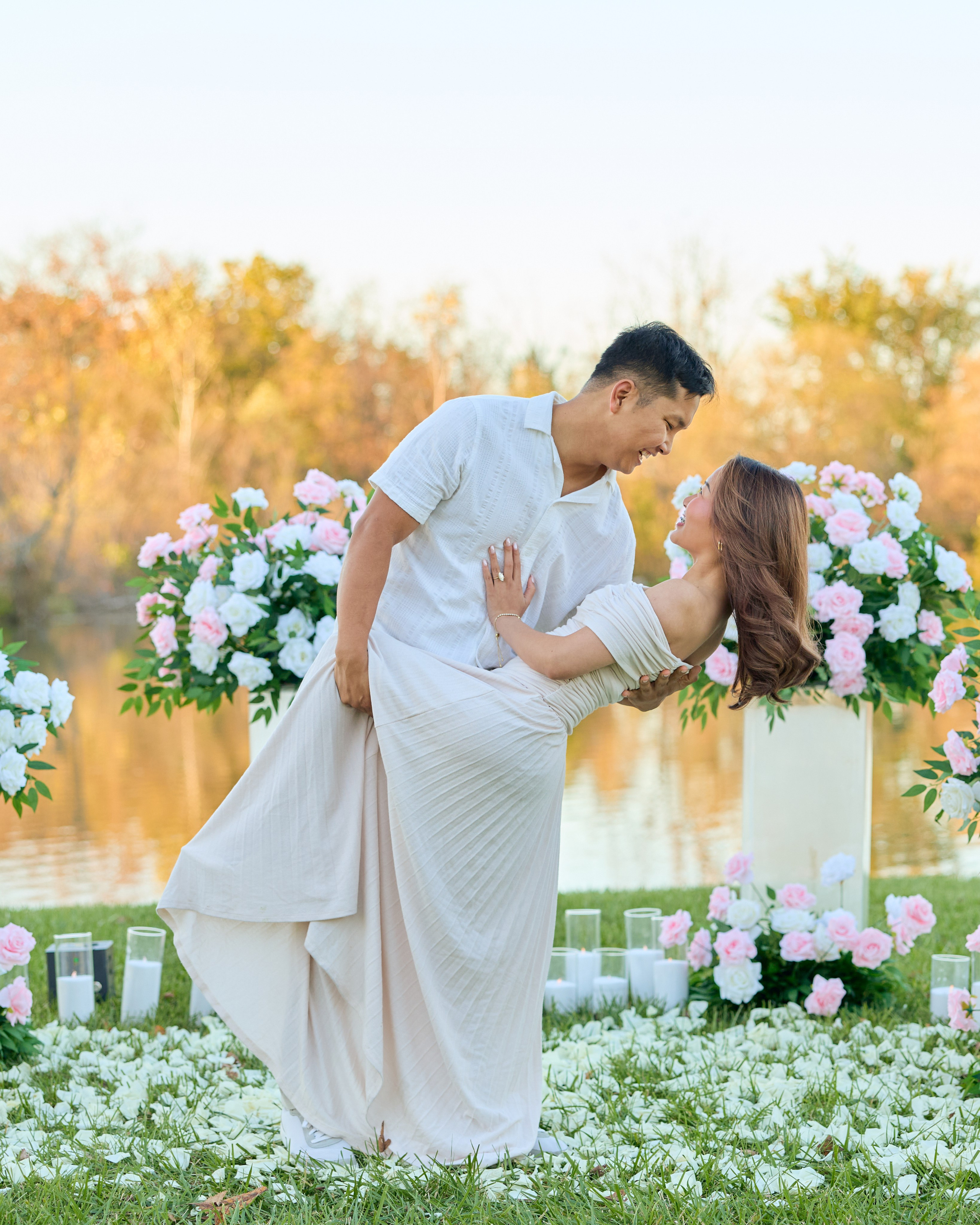 Hilliard Ohio Proposal Photographer | Sunset Lake Proposal