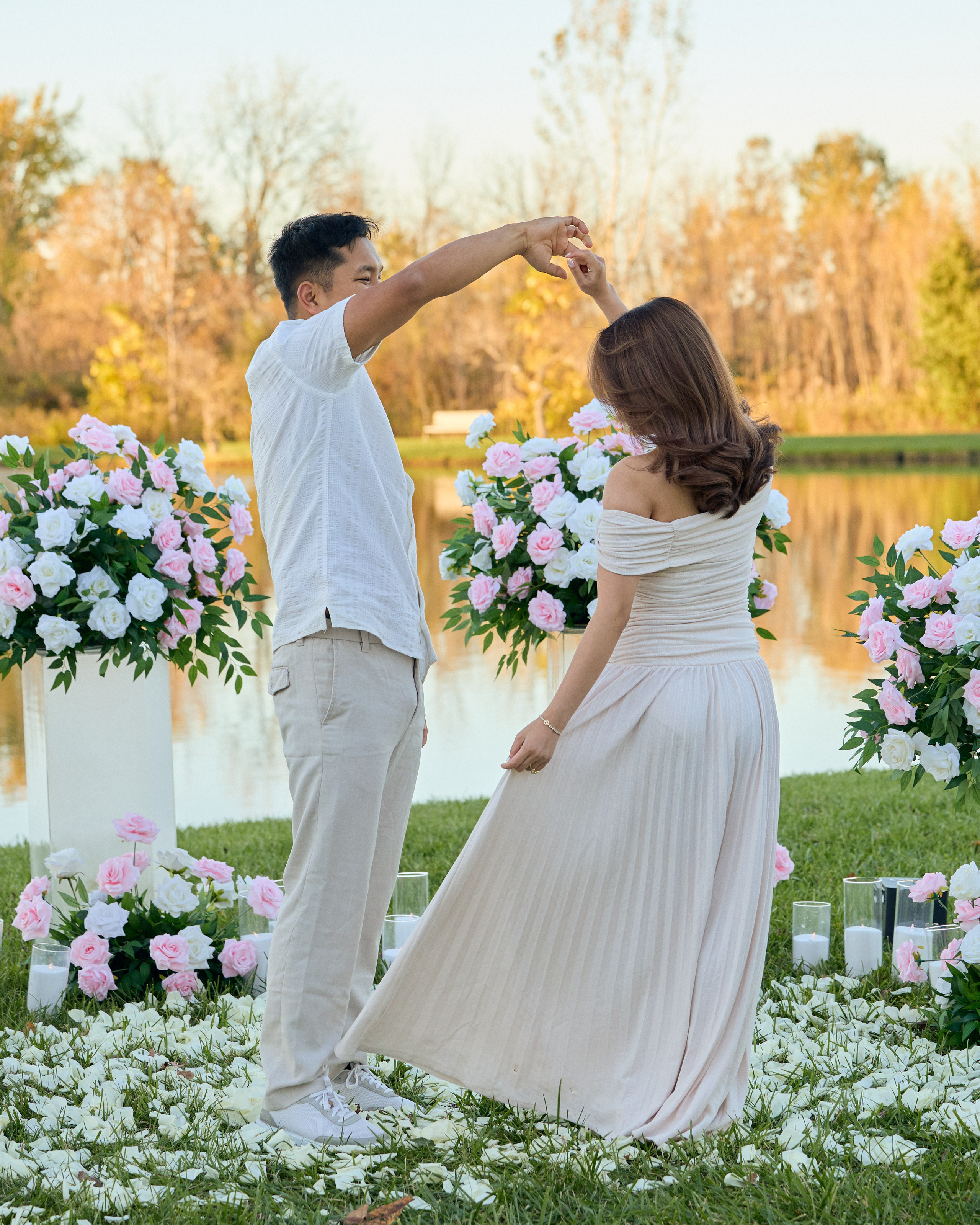 Hilliard Ohio Proposal Photographer | Sunset Lake Proposal