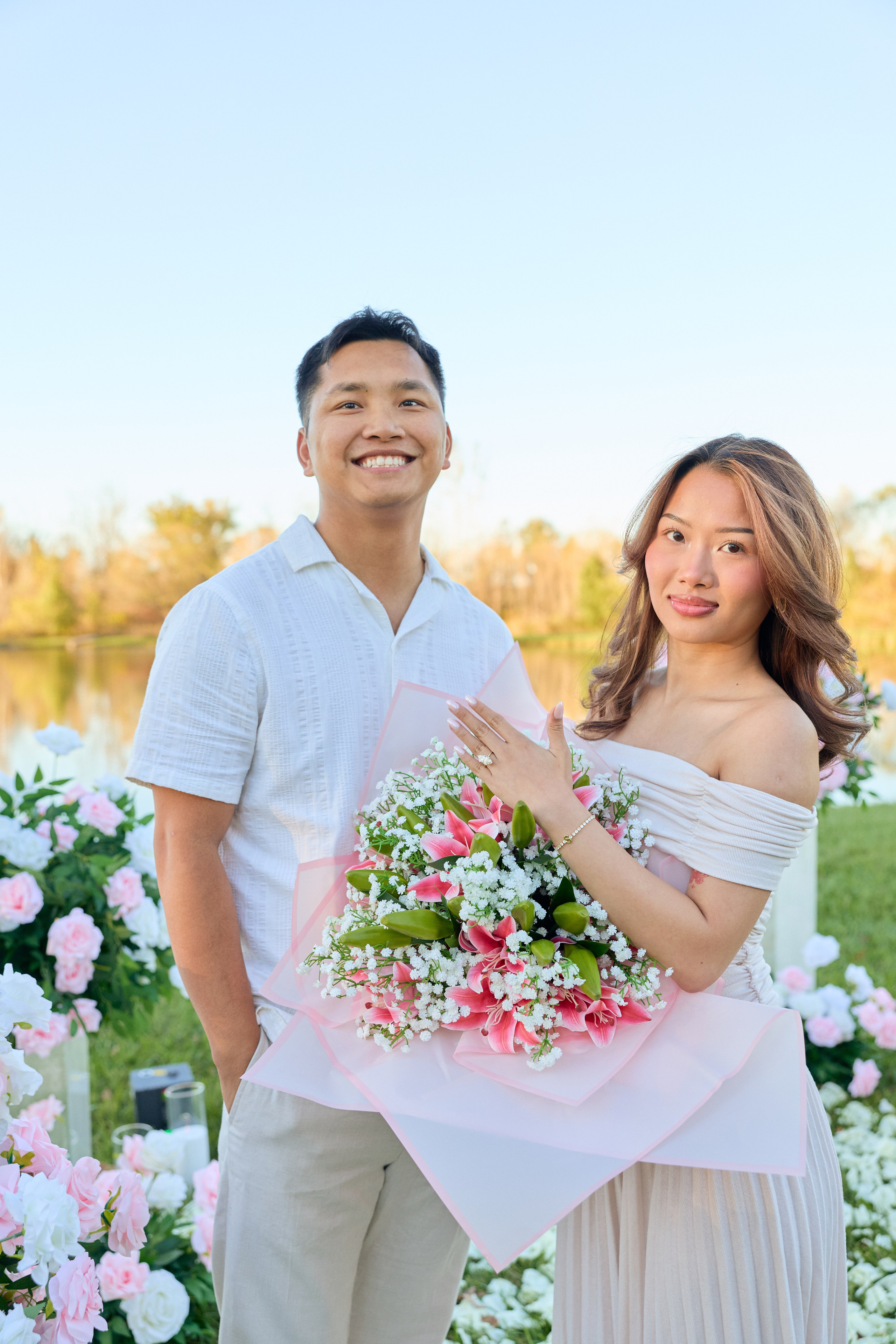 Hilliard Ohio Proposal Photographer | Sunset Lake Proposal