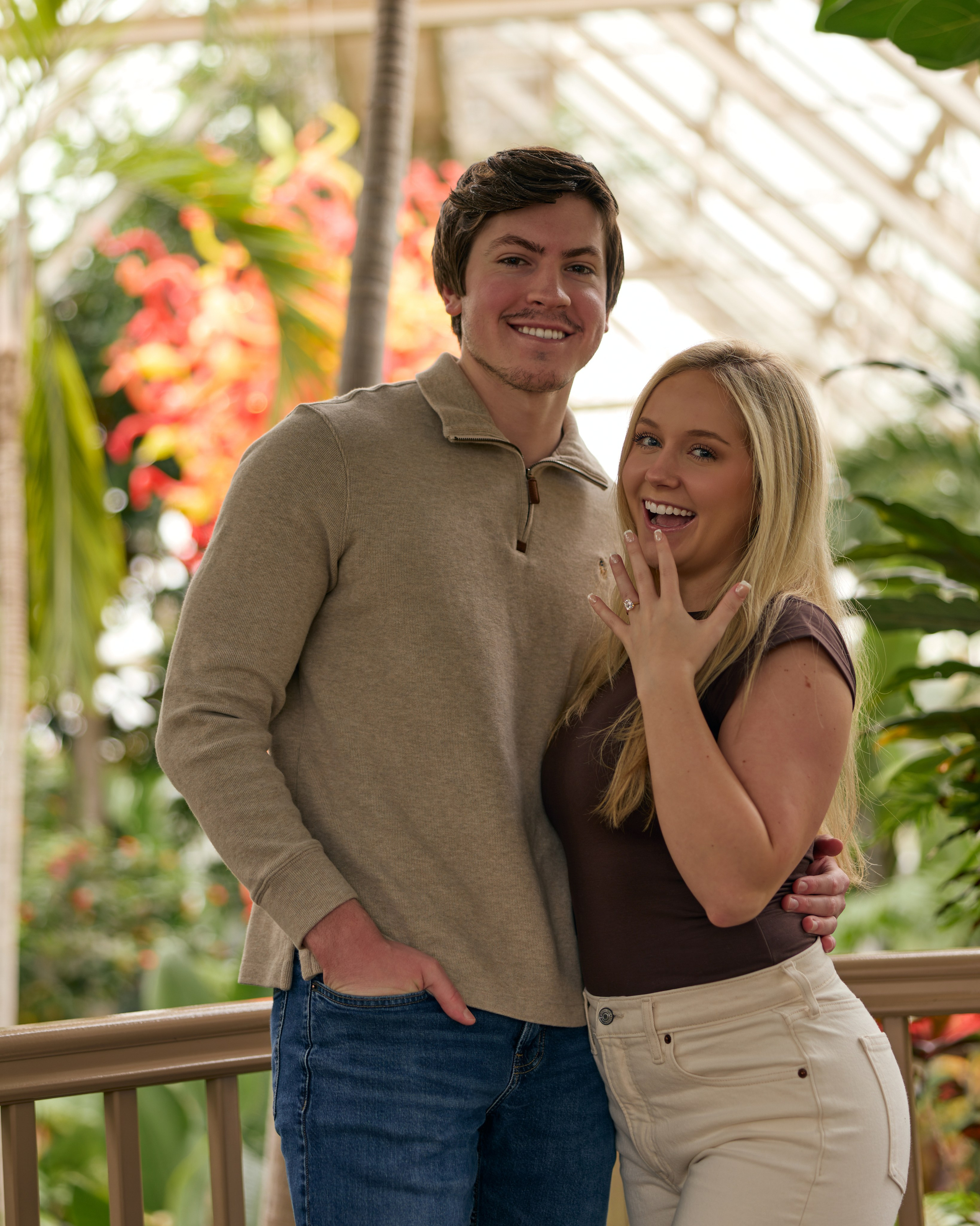 Franklin Park Conservatory Balcony Proposal | Columbus Ohio Photographer