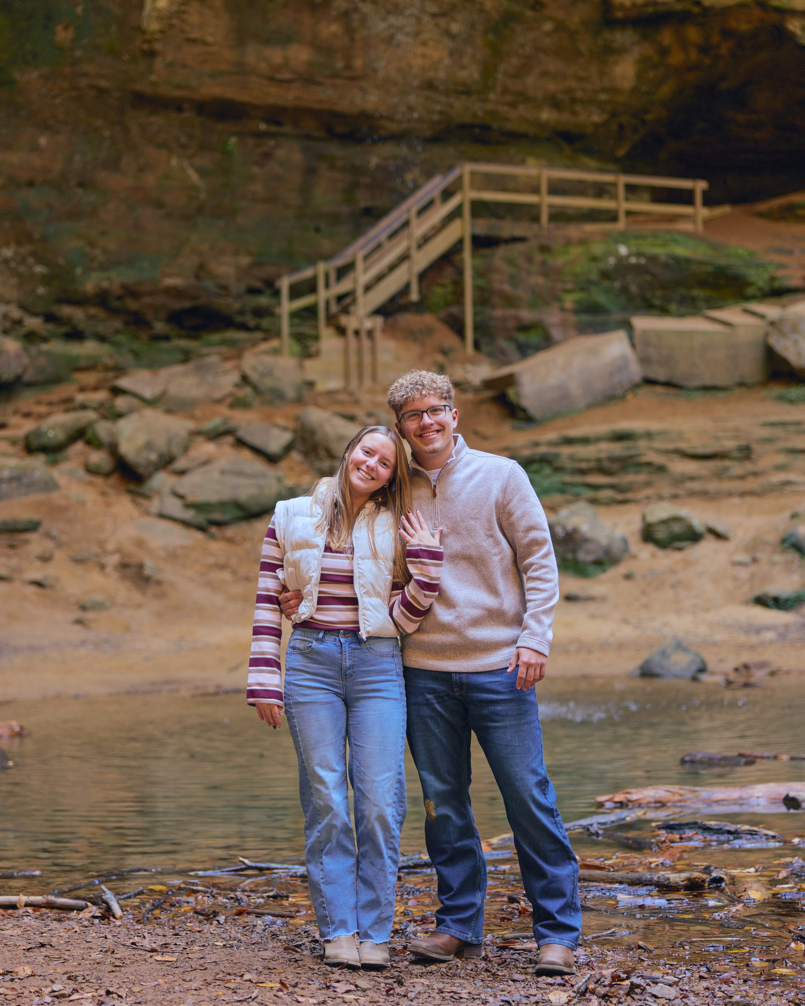 Ash Cave Proposal | Hocking Hills Ohio Proposal Photographer