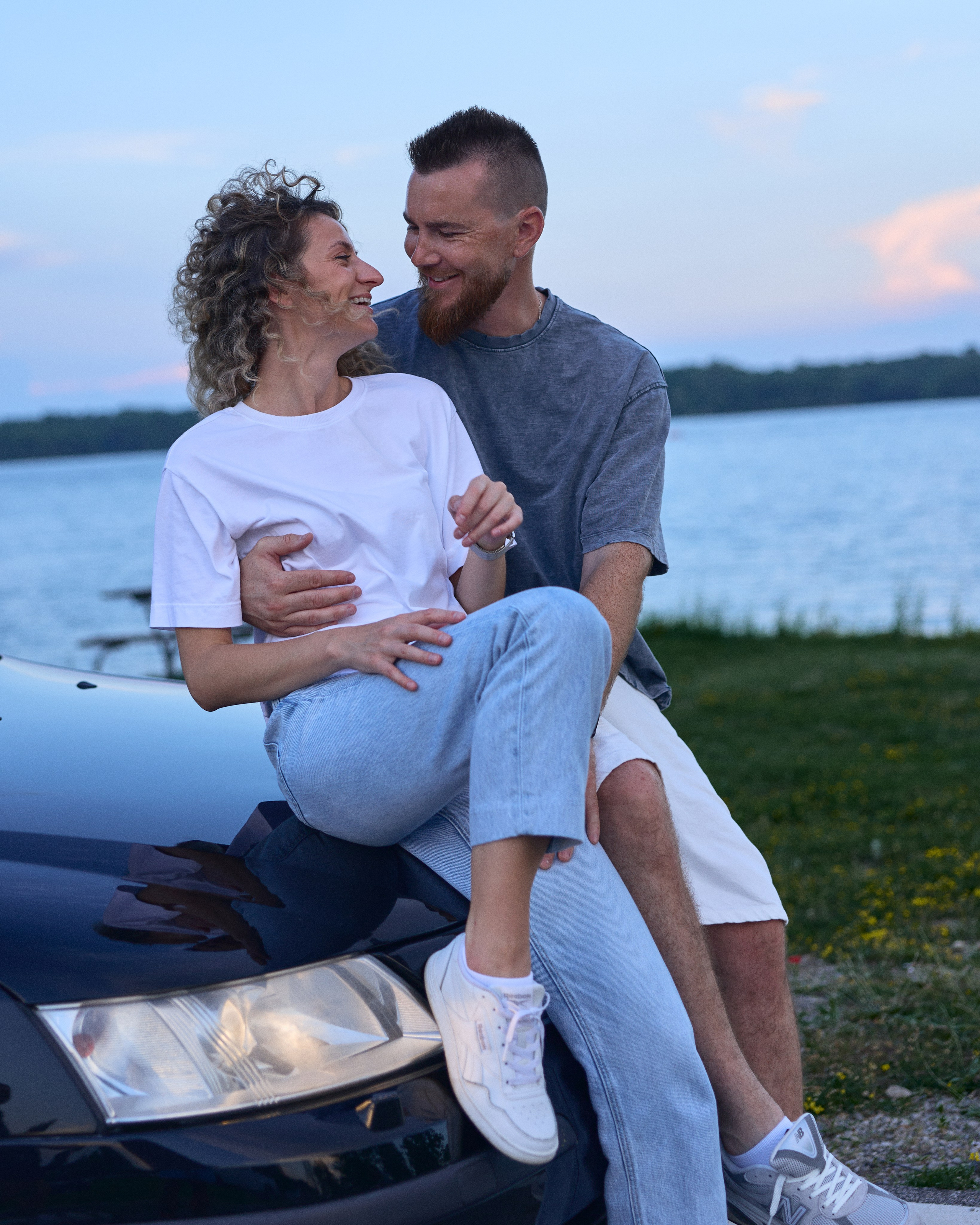 Cinematic Couple Photos at Alum Creek | Columbus Ohio Photographer