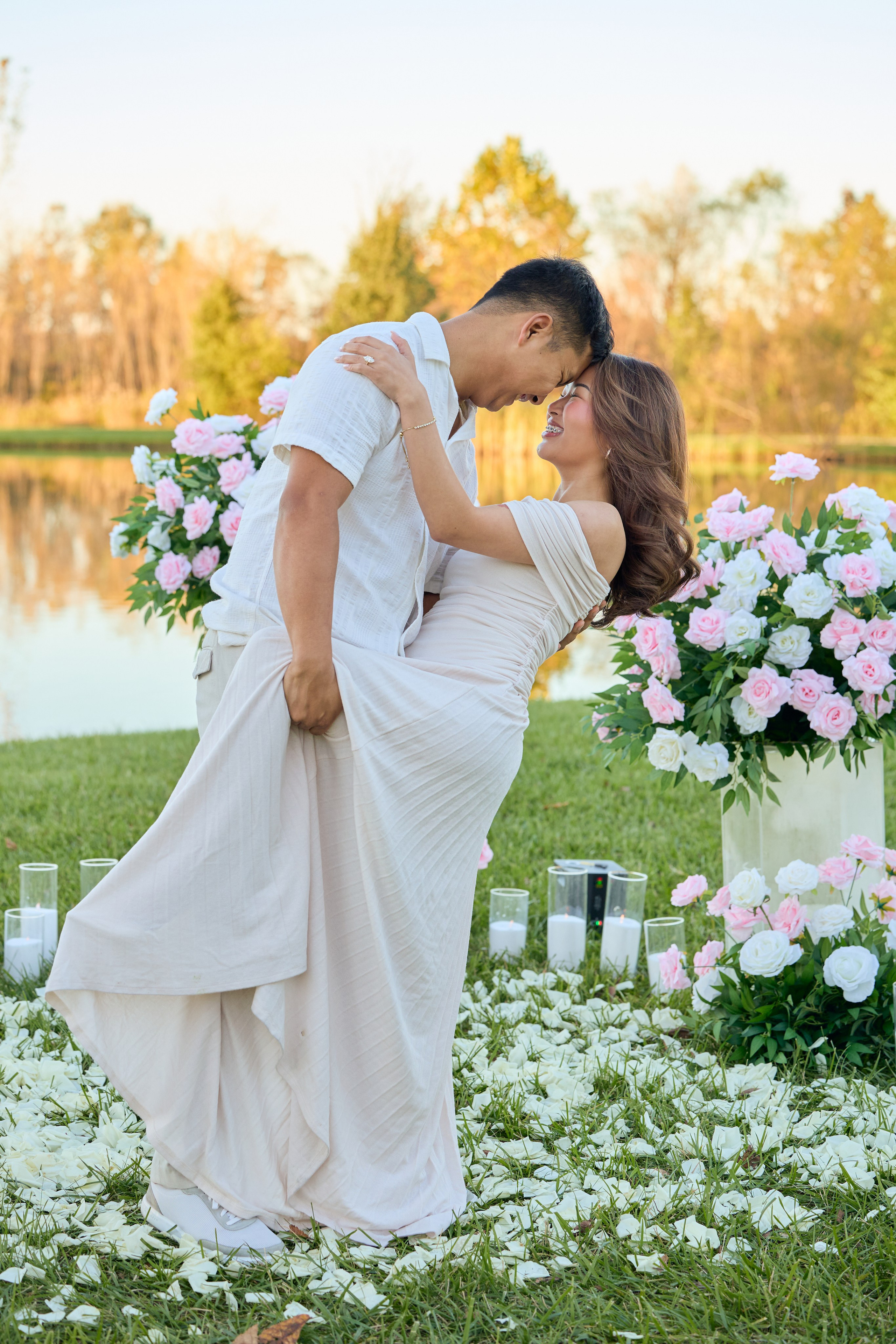 Hilliard Ohio Proposal Photographer | Sunset Lake Proposal