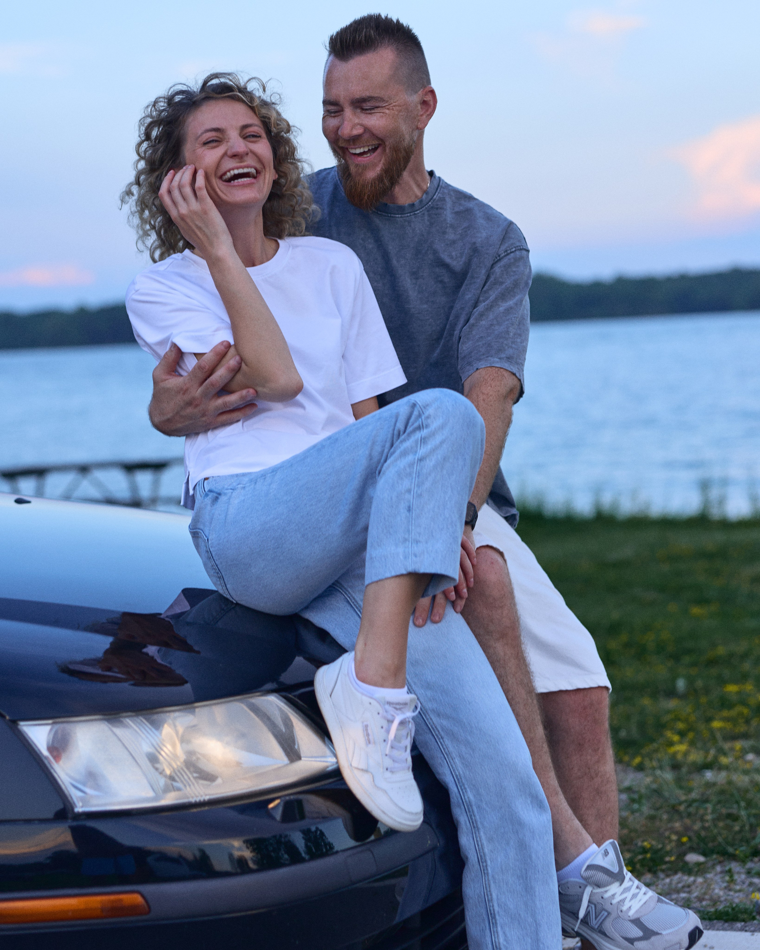 Cinematic Couple Photos at Alum Creek | Columbus Ohio Photographer