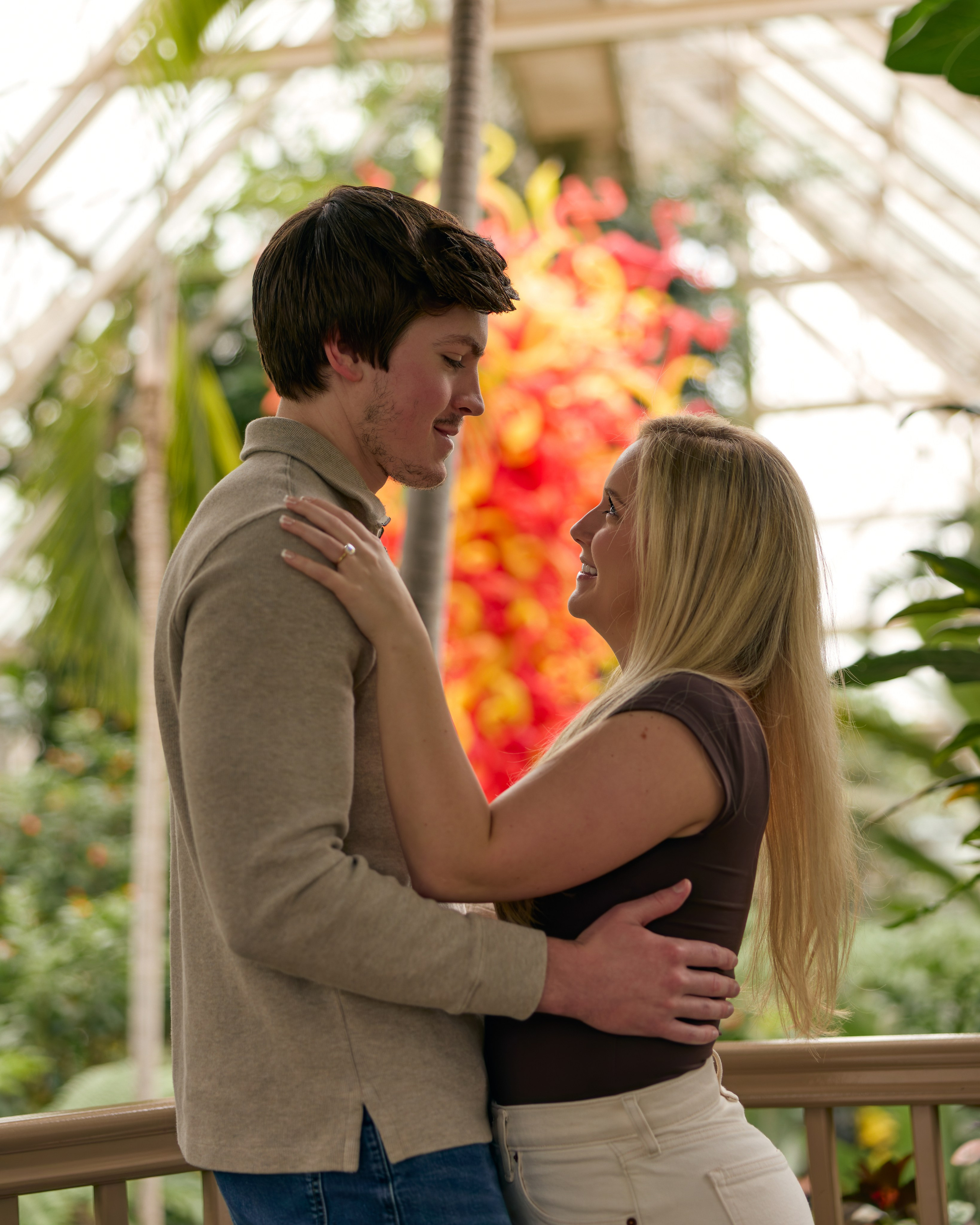 Franklin Park Conservatory Balcony Proposal | Columbus Ohio Photographer