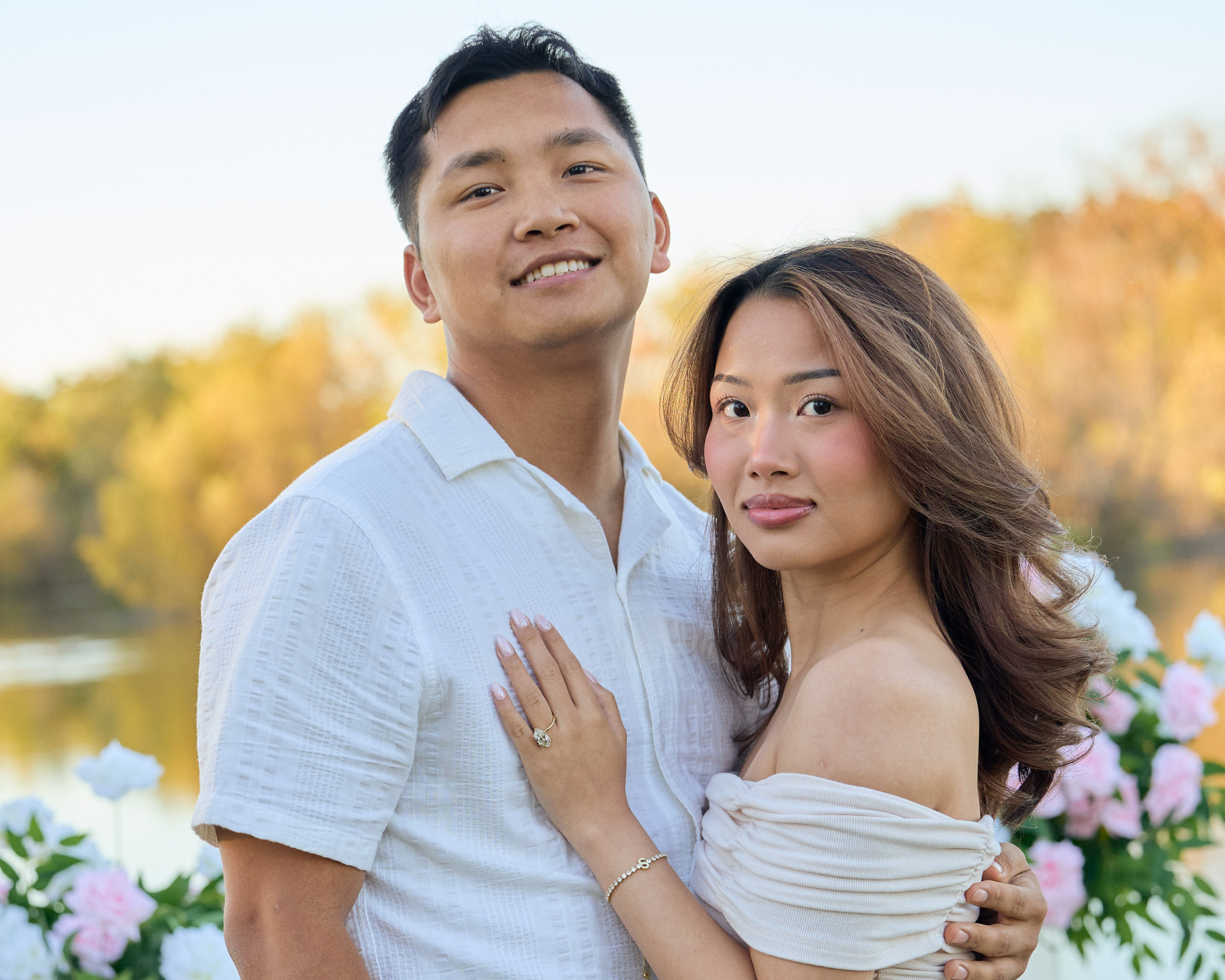 Hilliard Ohio Proposal Photographer | Sunset Lake Proposal