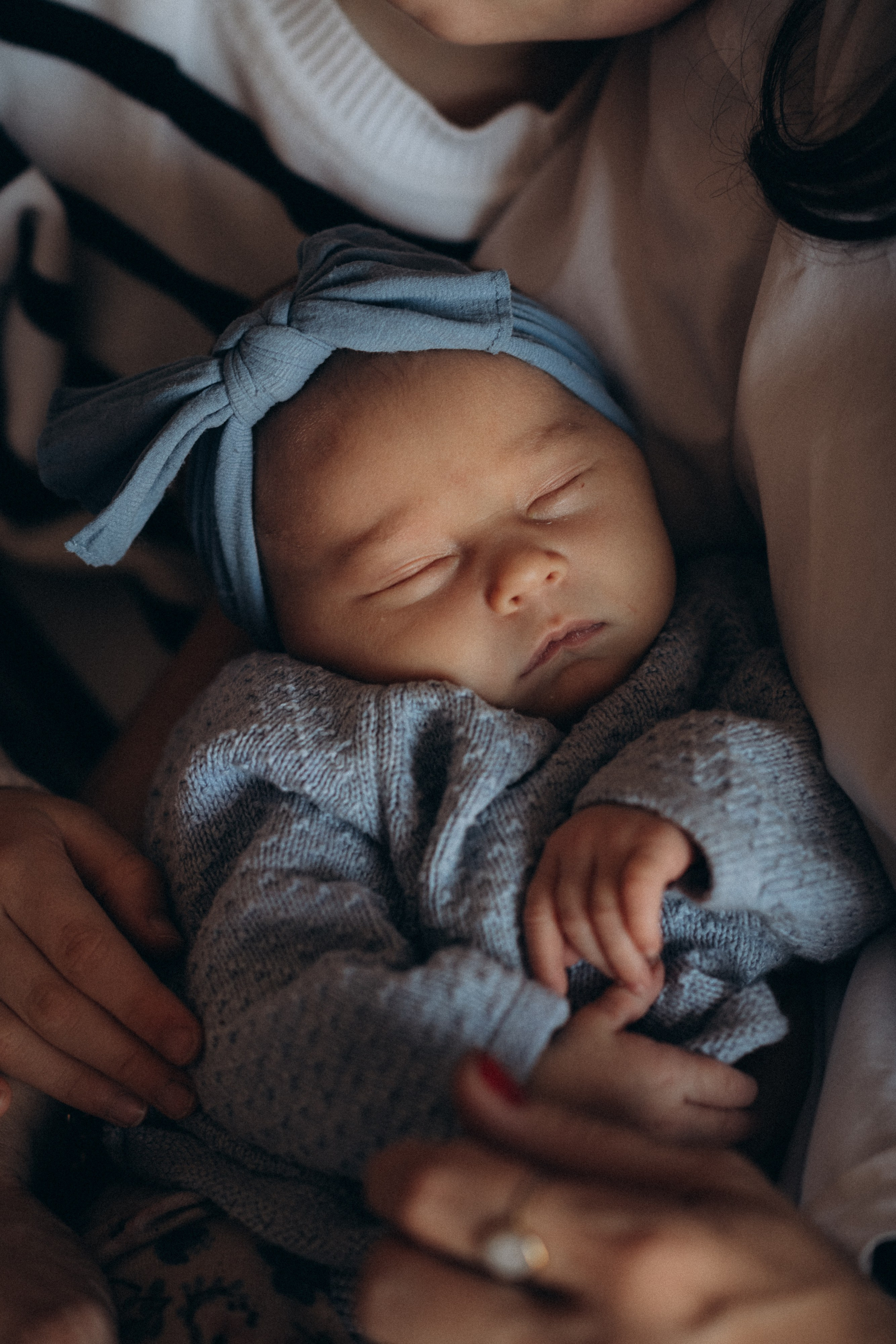 sleeping newborn girl