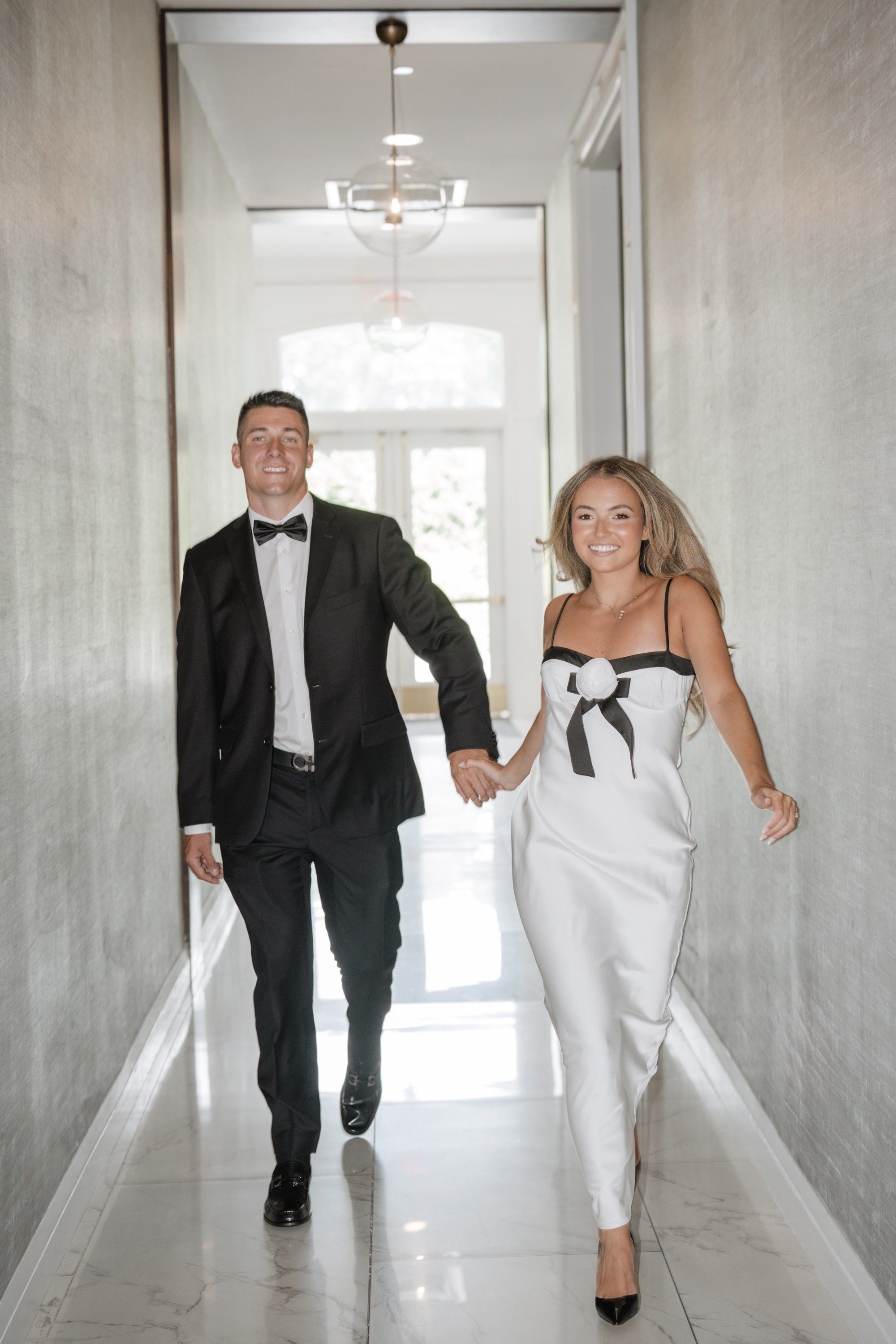 Engagement photo shoot at the hotel. Portrait and wedding photographer in New York