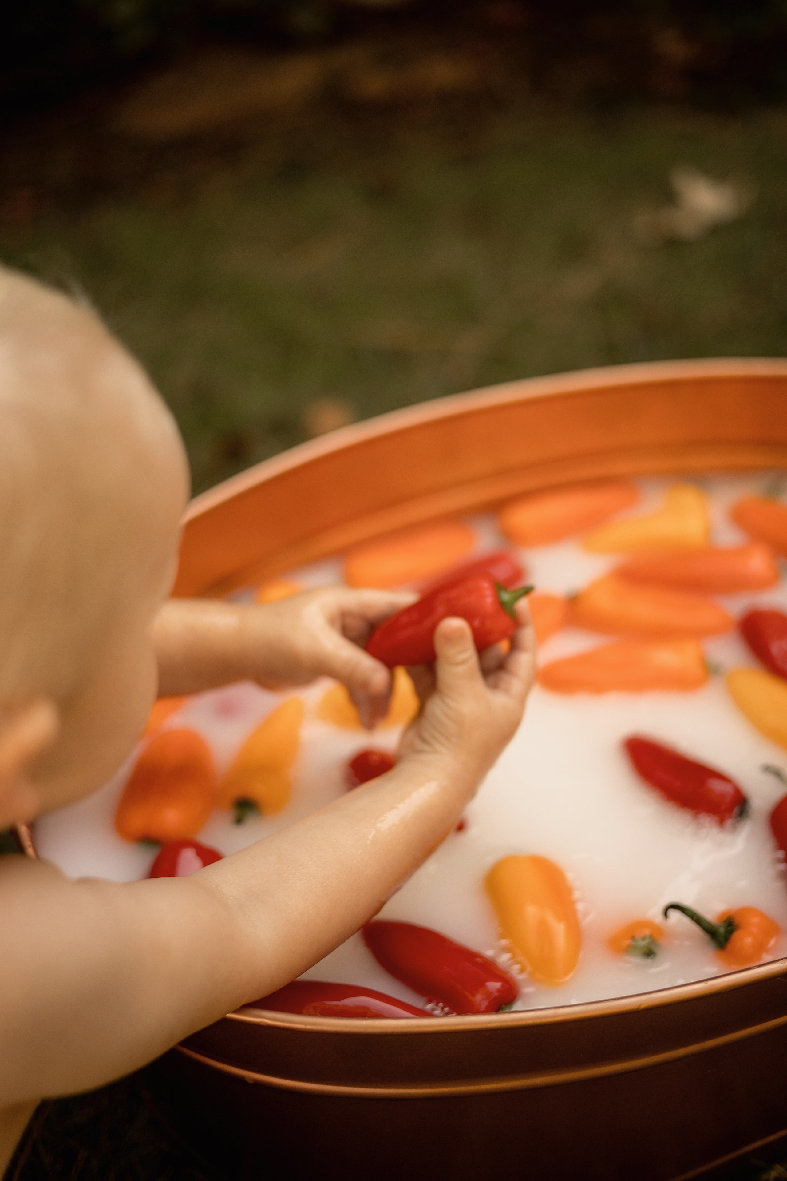 Newborn baby in the tub. Bay Area Photographer: family, maternity, love story, wedding