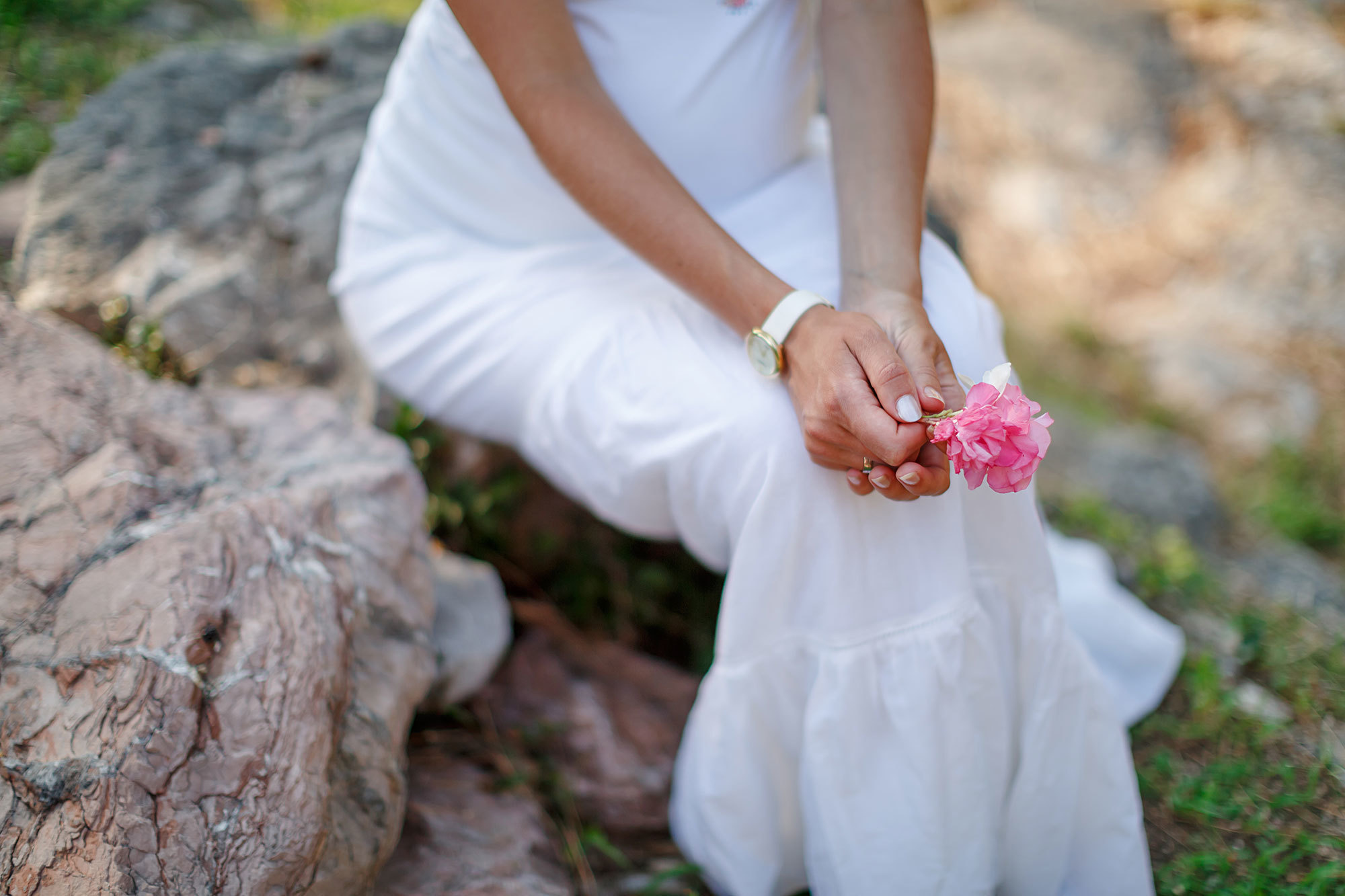 Milocer ve Sveti Stefan Montenegro'da aile fotoğrafı çekimi