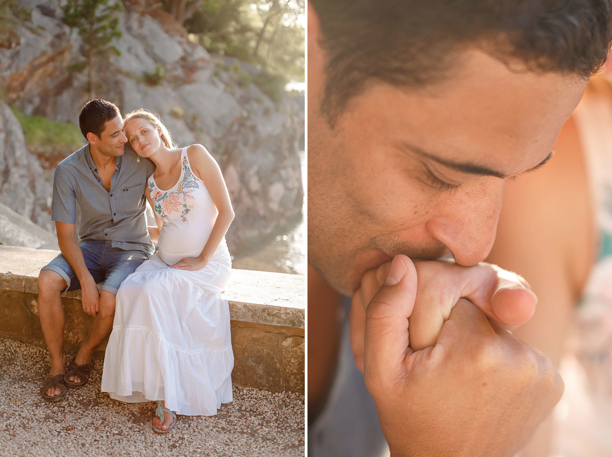 Milocer ve Sveti Stefan Montenegro'da aile fotoğrafı çekimi