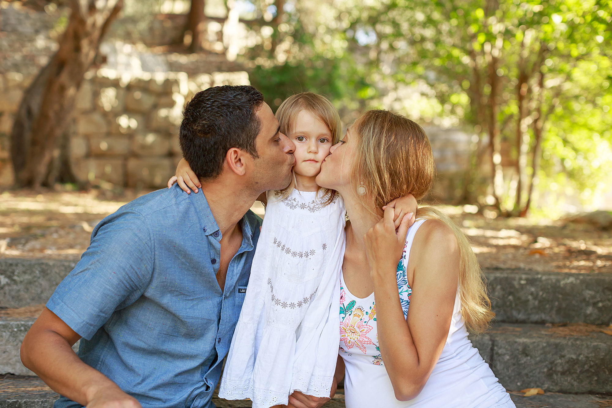 Milocer ve Sveti Stefan Montenegro'da aile fotoğrafı çekimi