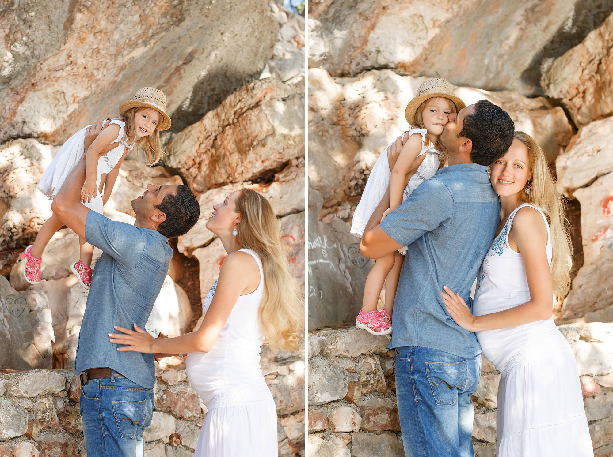 Milocer ve Sveti Stefan Montenegro'da aile fotoğrafı çekimi