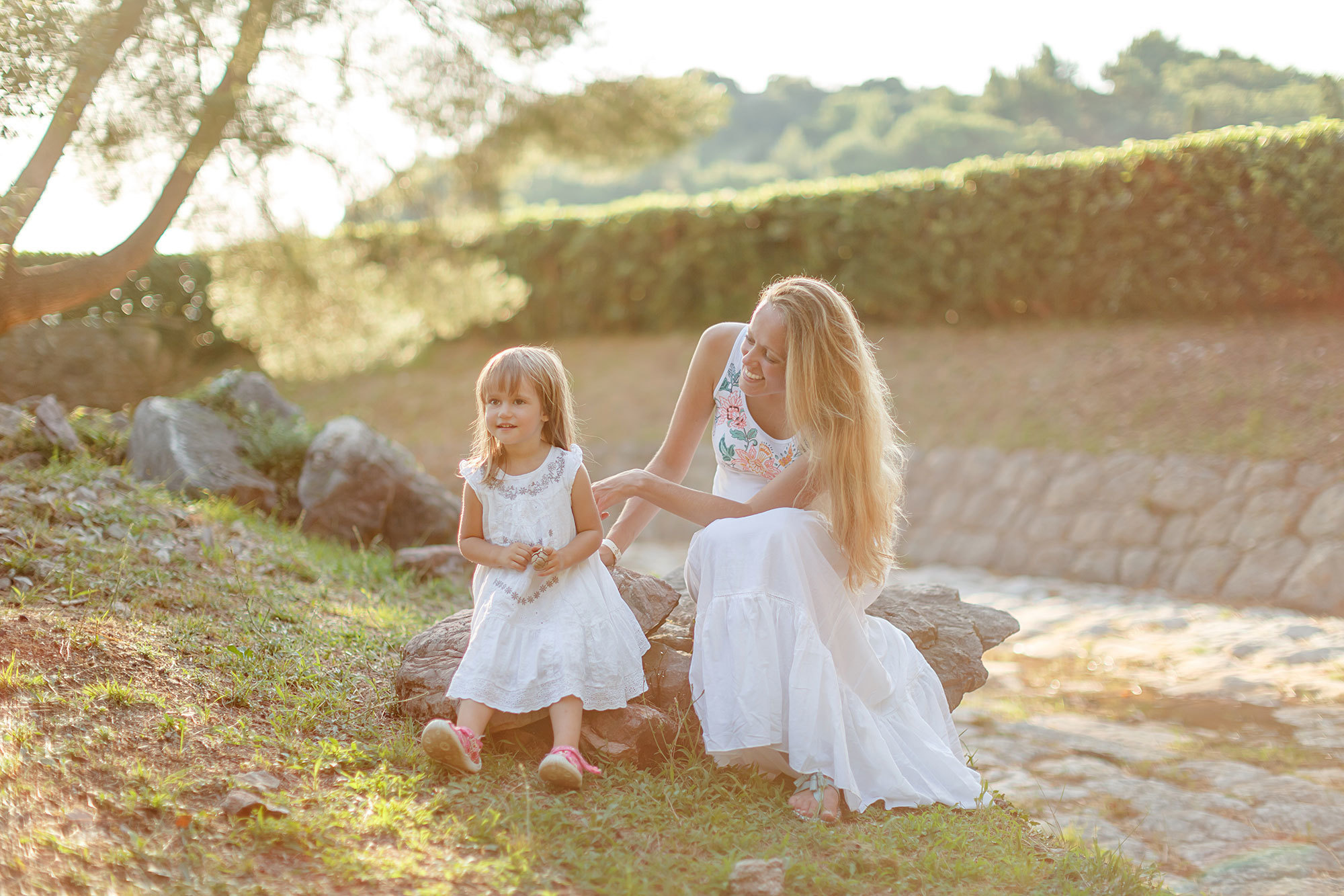 Milocer ve Sveti Stefan Montenegro'da aile fotoğrafı çekimi
