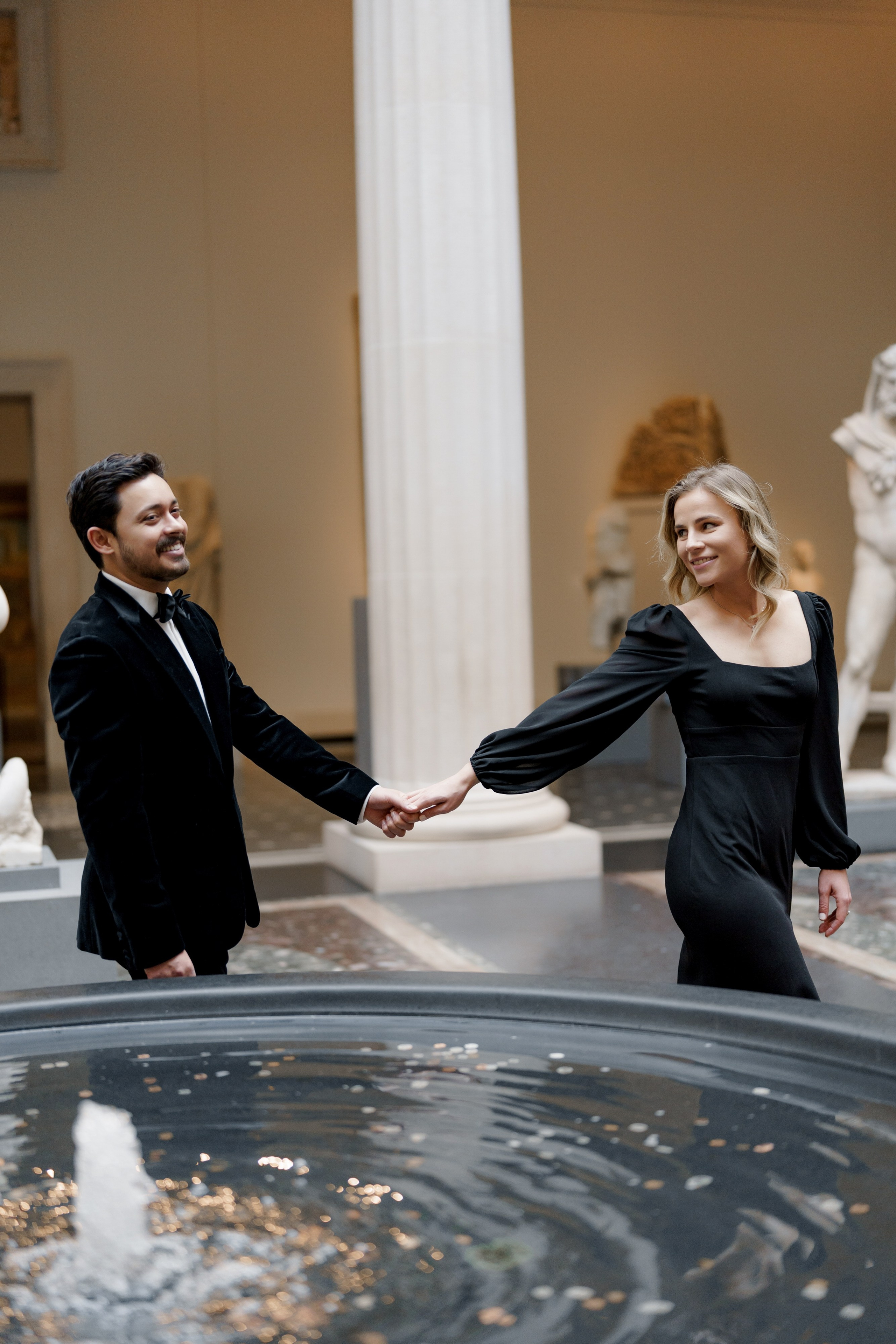 Caroline and Brendan’s Museum MET and Library Engagement Shoot. Wedding photographer and videographer New York | New Jersey
