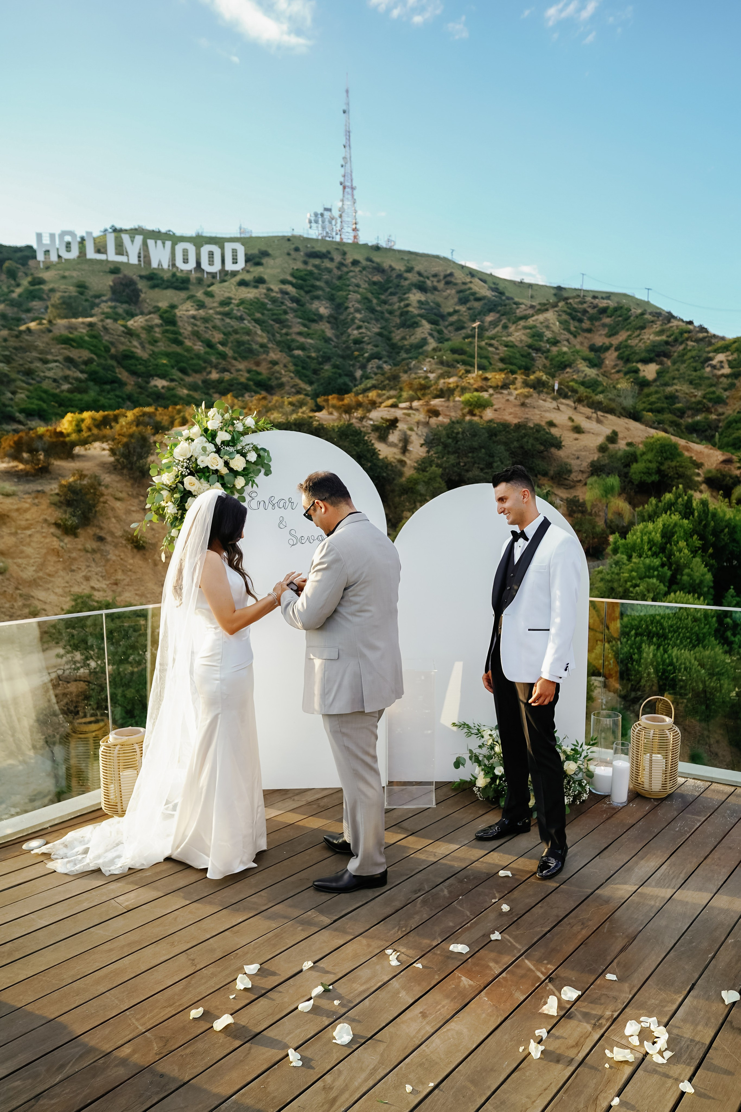 Wedding at the Hollywood Sign Venue, Los Angeles, California. Wedding Photography & Videography Team in California, Los Angeles, San Francisco, San Diego and Travel