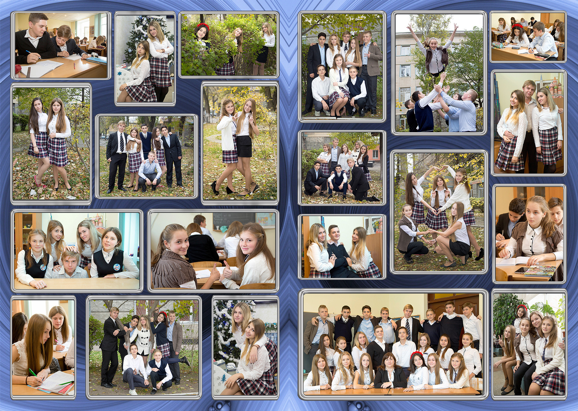 21×29, Синяя. Фотоальбомы и фотокниги для выпускников в Одессе и в Харькове