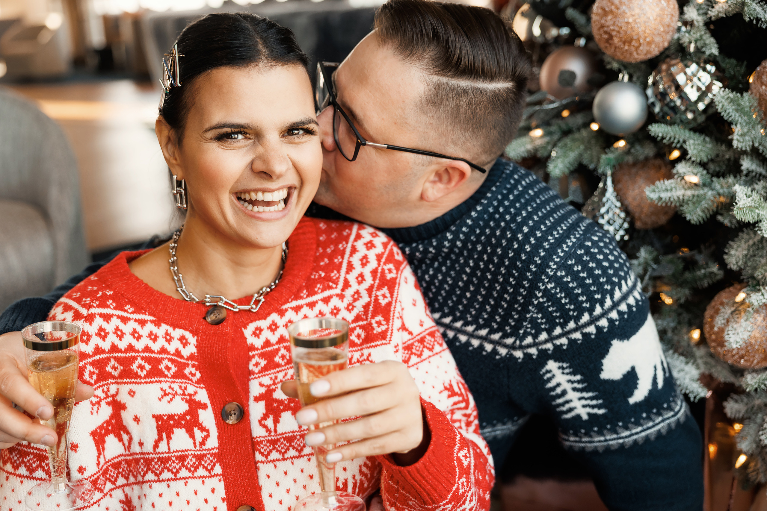 12192021 Christmas Photoshoot. Wedding family event photographer in Chicago Nick Yushevich