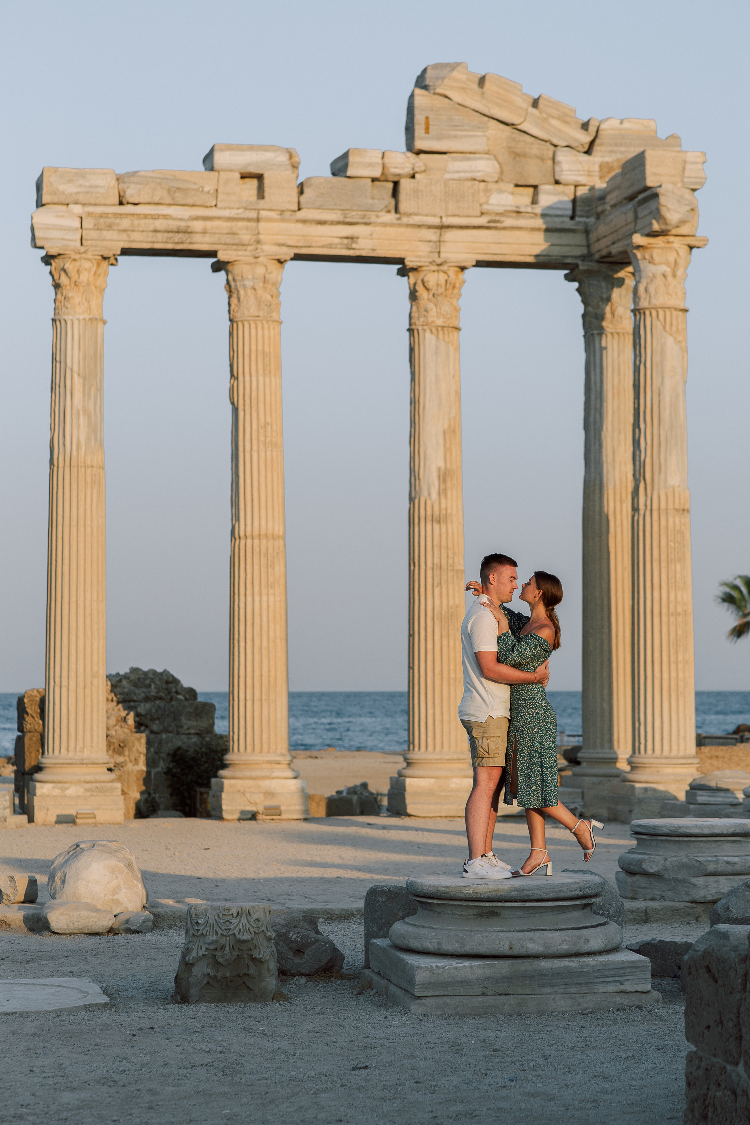 Secret Marriage Proposal Photography in Side | Turkey. Professional Photographer in Alanya, Side, Belek, Antalya. Turkiye