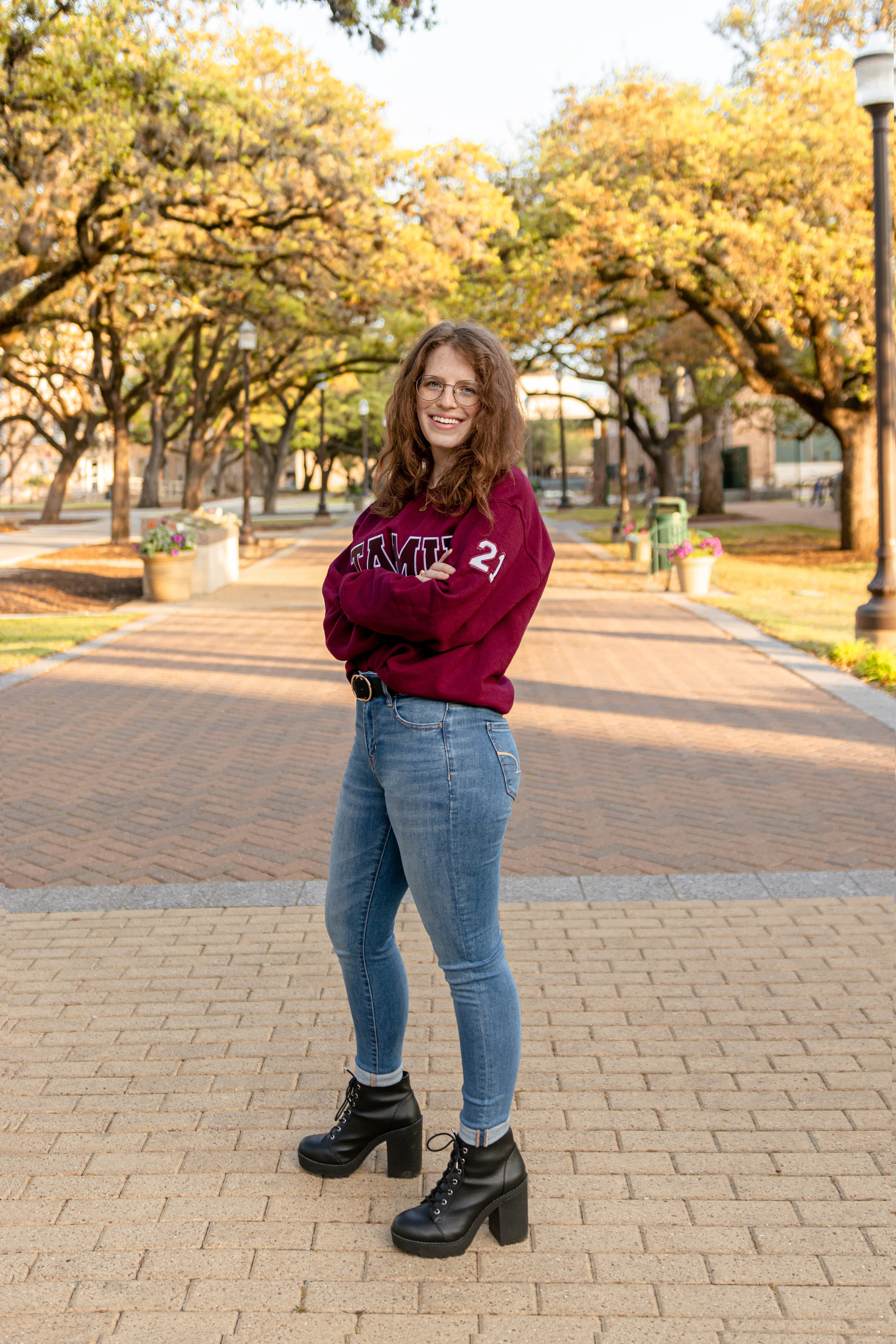 Miranda’s graduation photoshoot at Texas A&M University