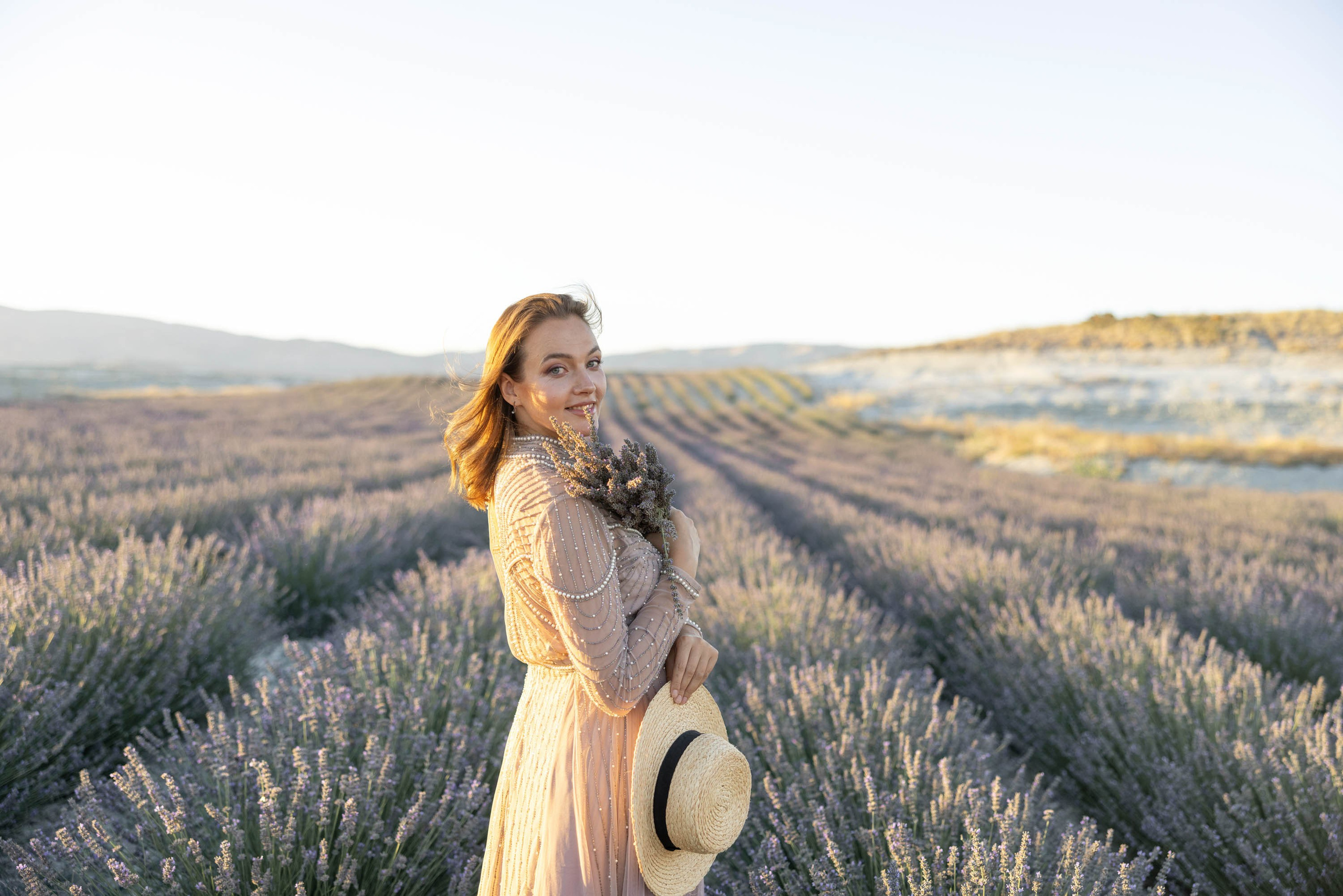Photo session in lavender field. Julia Ganch I Fashion Wedding Photography I Cappadocia Turkey