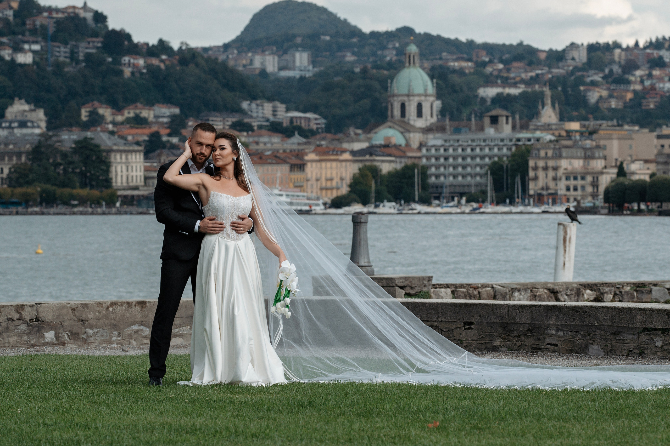 Edina & Vilson Lake Como. Fotografo matrimonio Lago di Como Ferrari Media Production