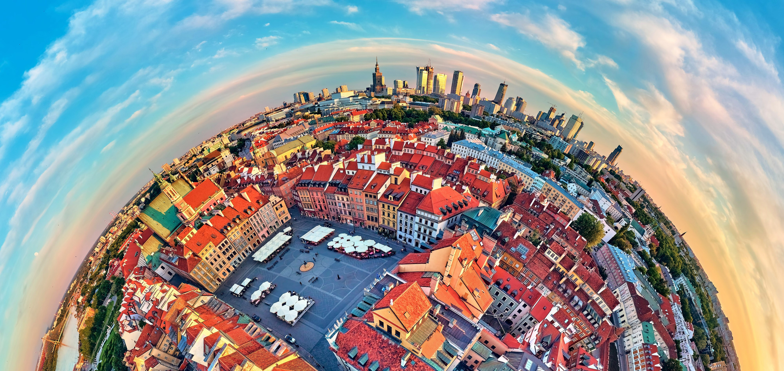 Lotnicza dronowa fotografia Warszawy - Miasto widziane z lotu ptaka. Андрей Шипилов — Фотография & Видеография