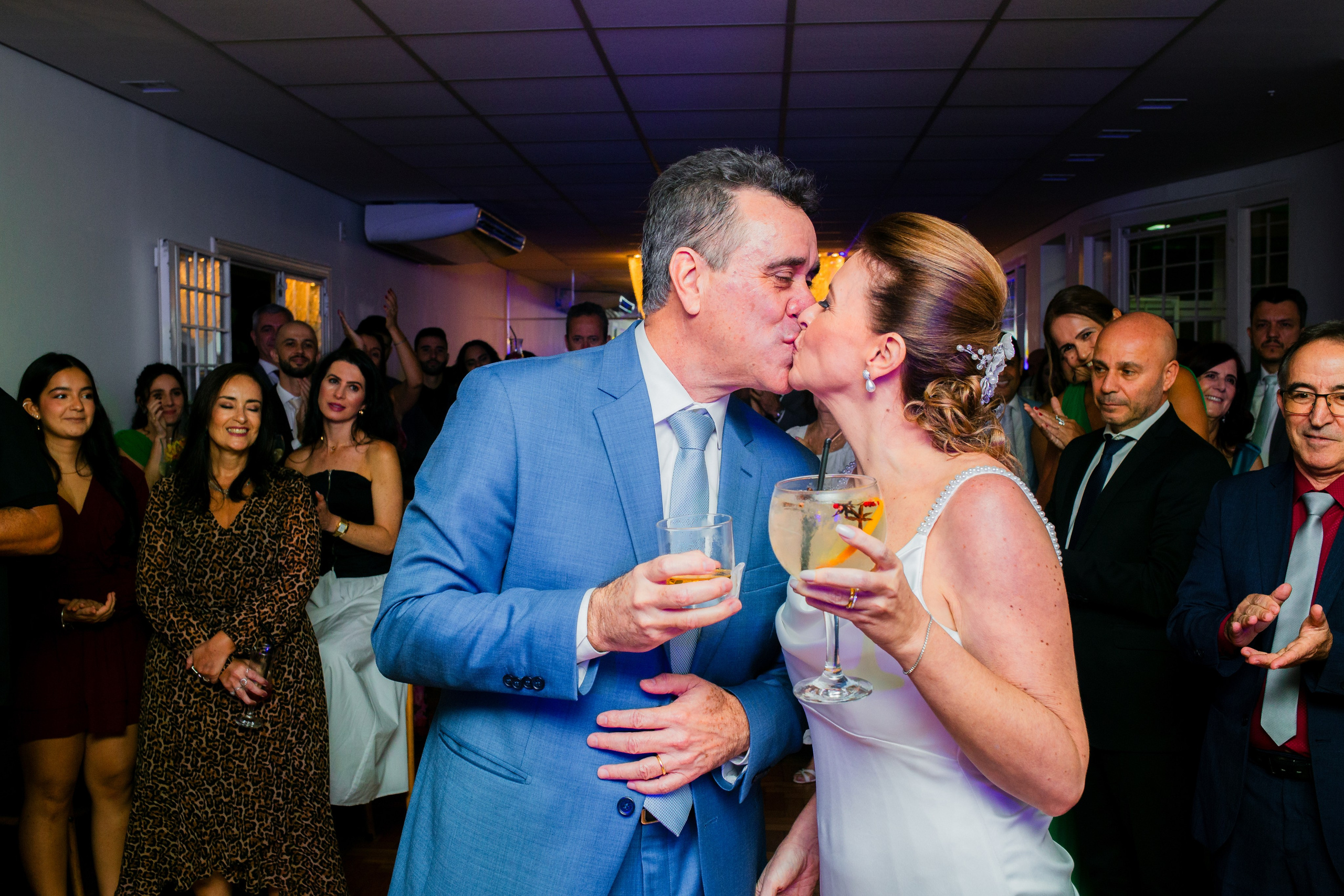 Renovação de votos de um casal que aproveitou até ao último minuto
