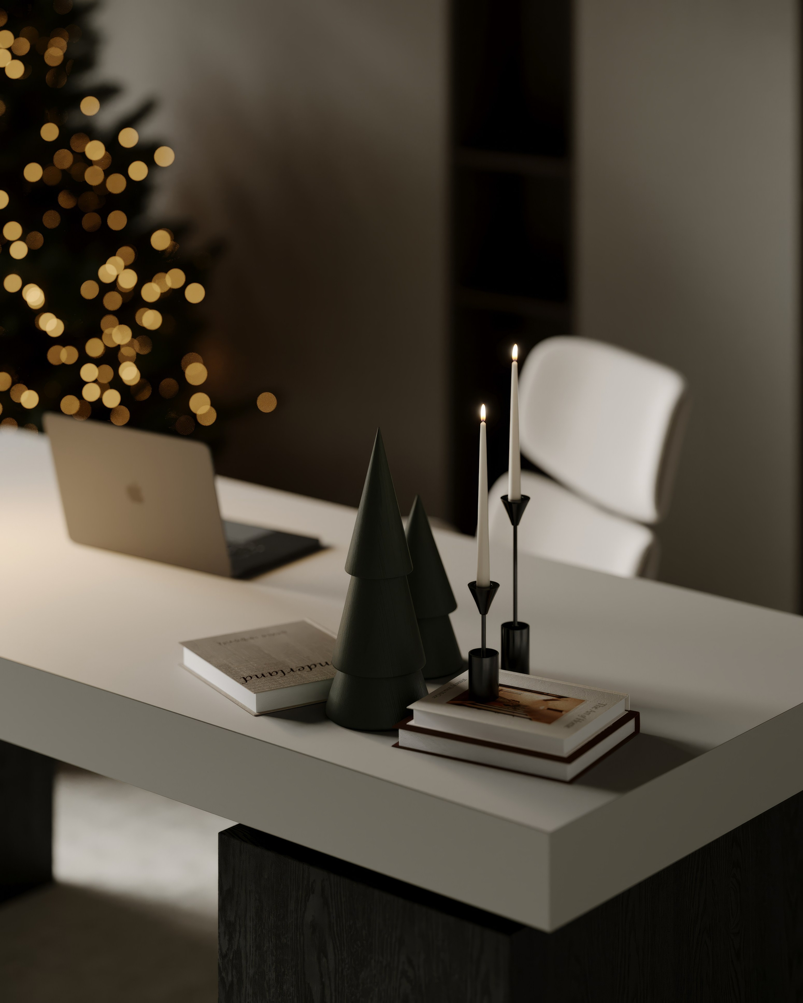 AS [Office in Grey]. Anastasia Sorochin| 3d Visualization