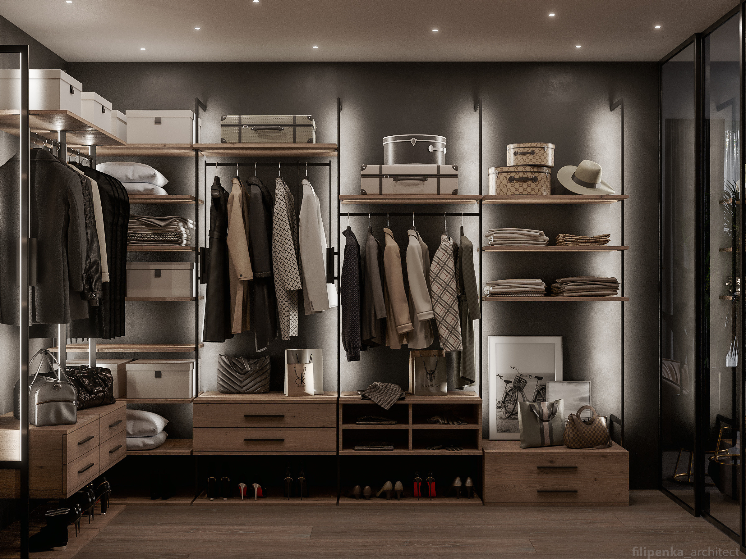 Šatna 1.NP. Filipenka architects