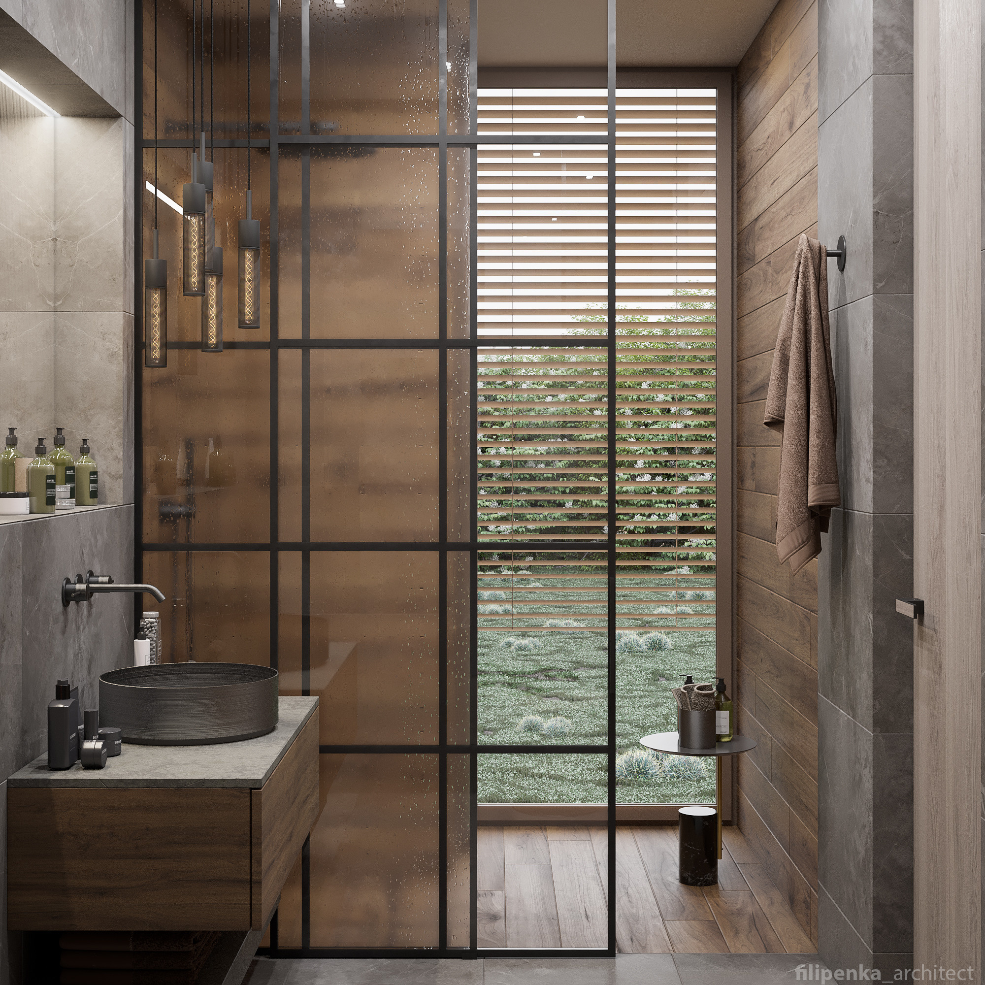 Koupelna 2.NP. Filipenka architects