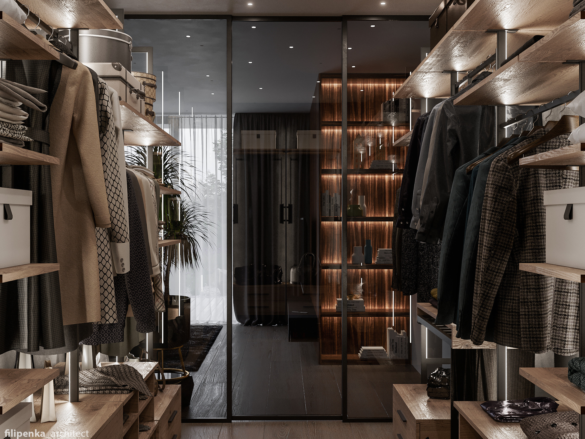 Šatna 1.NP. Filipenka architects