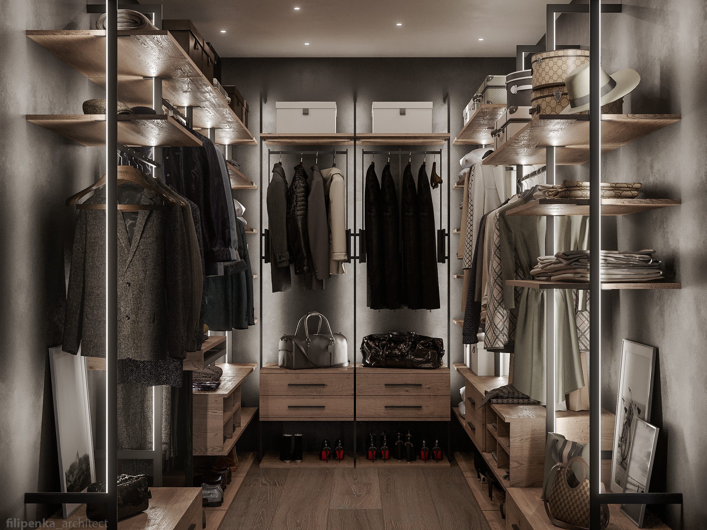 Šatna 1.NP. Filipenka architects