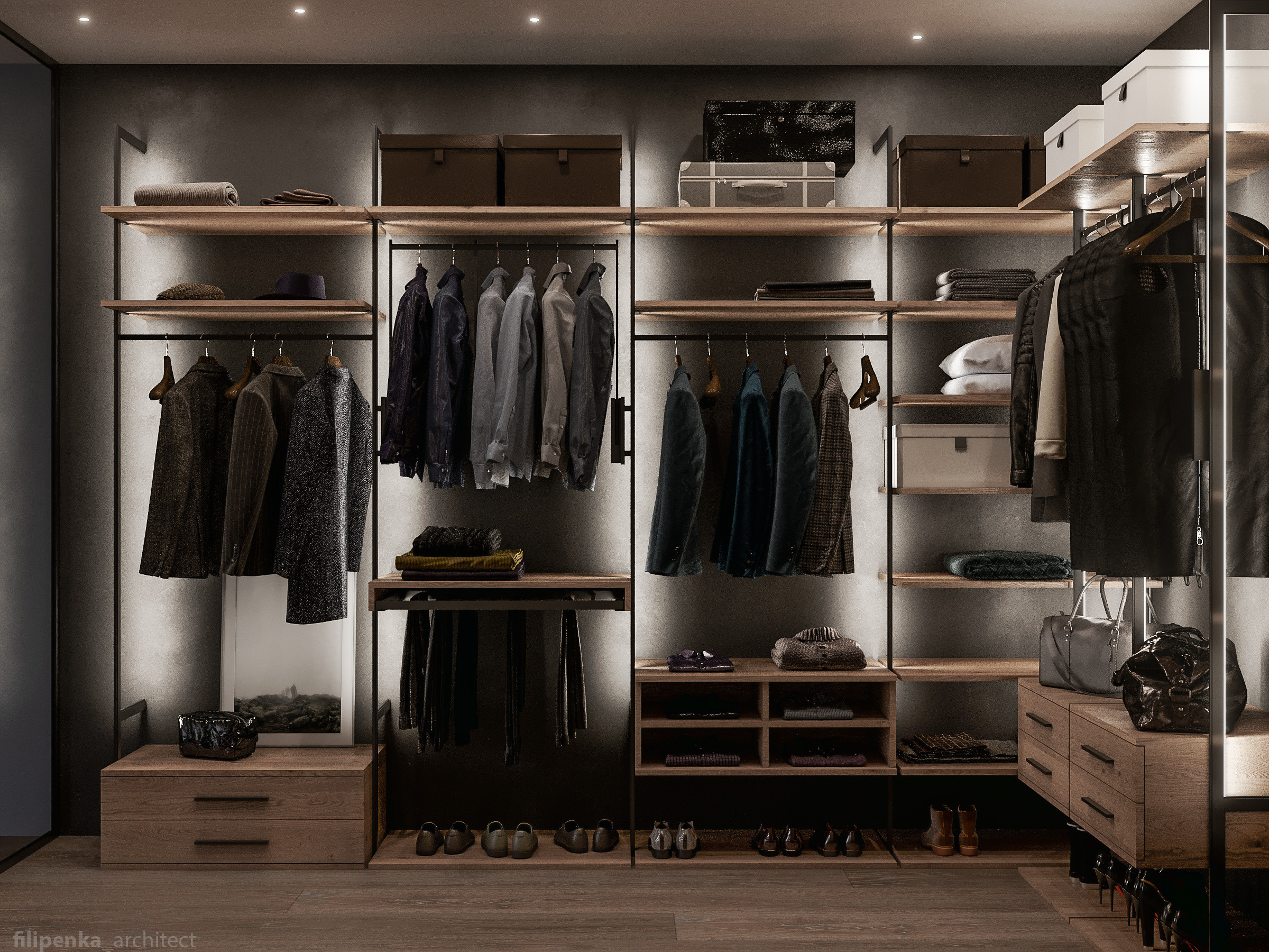 Šatna 1.NP. Filipenka architects