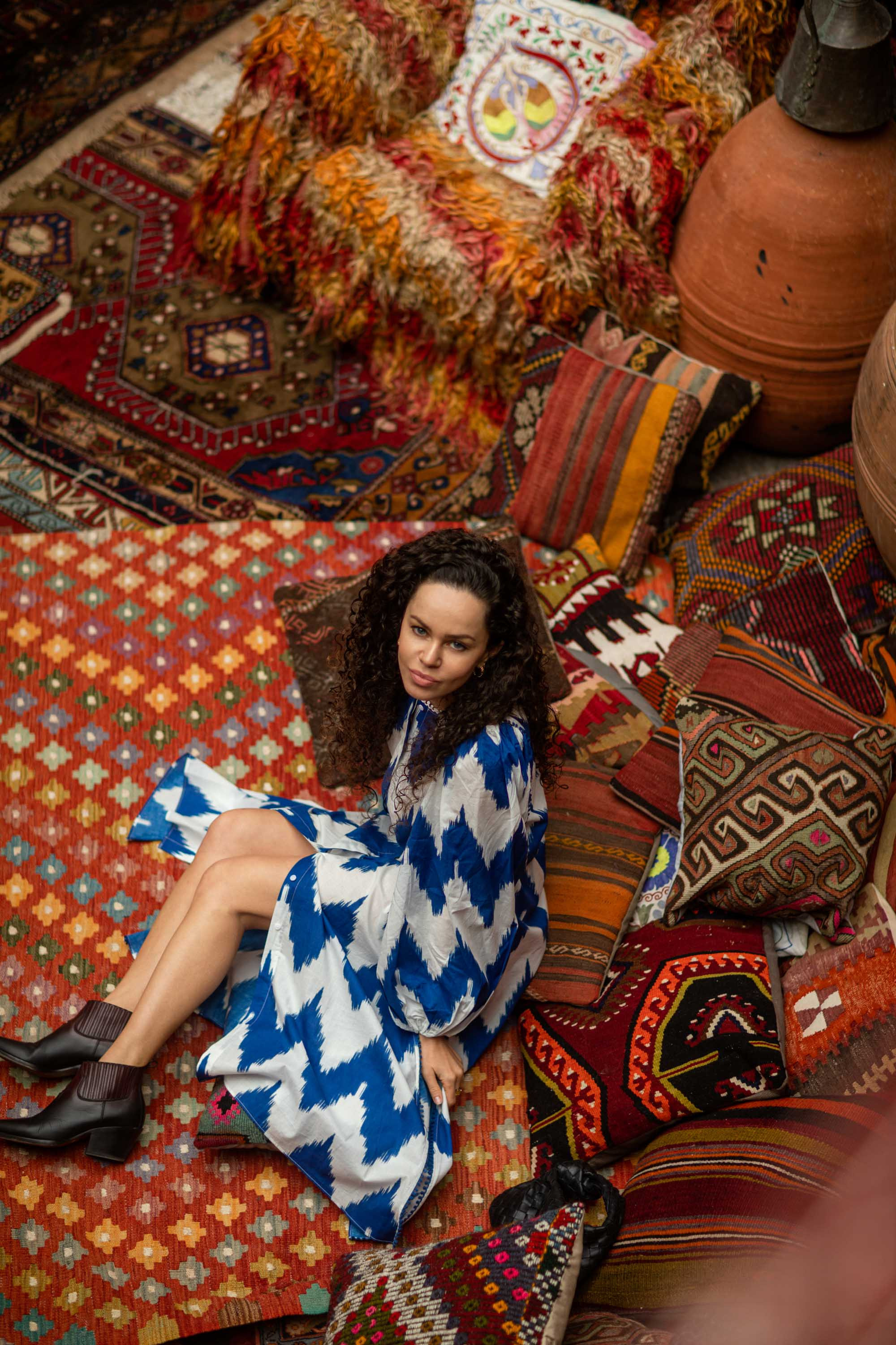 Solo Photoshoot in Kayseri with Wild Horse Herds. Julia Ganch I Fashion Wedding Photography I Cappadocia Turkey
