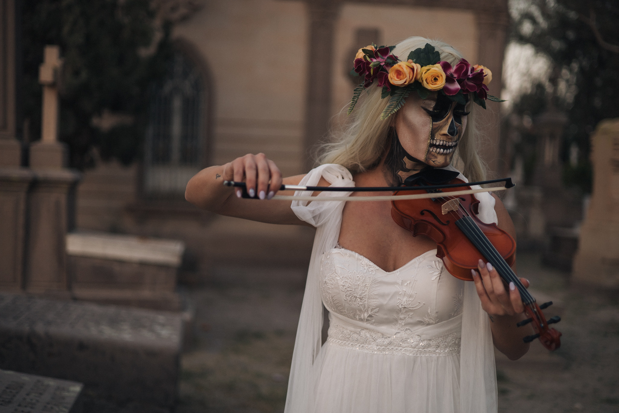 La Catrina Photoshoot. Lifestyle a rodinná fotografka v Pisku Oxana Telupilova