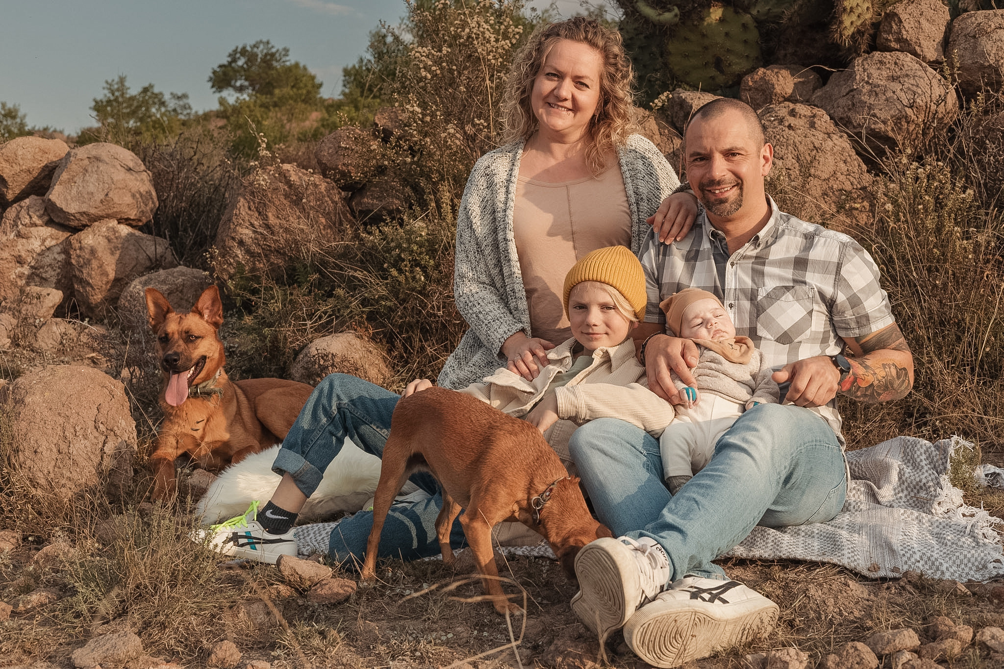 Happy family photoshoot