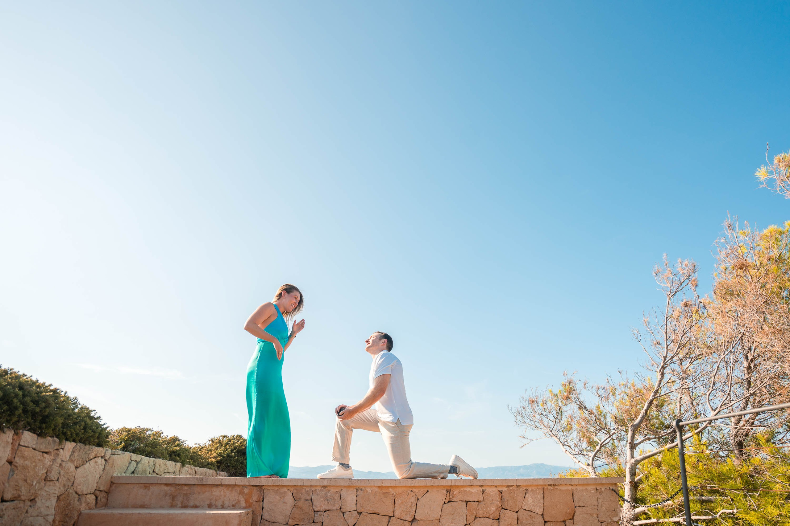 A Wedding Proposal in Mallorca in Cap Rocat. Mallorca Wedding, Corporate & Social Photographer